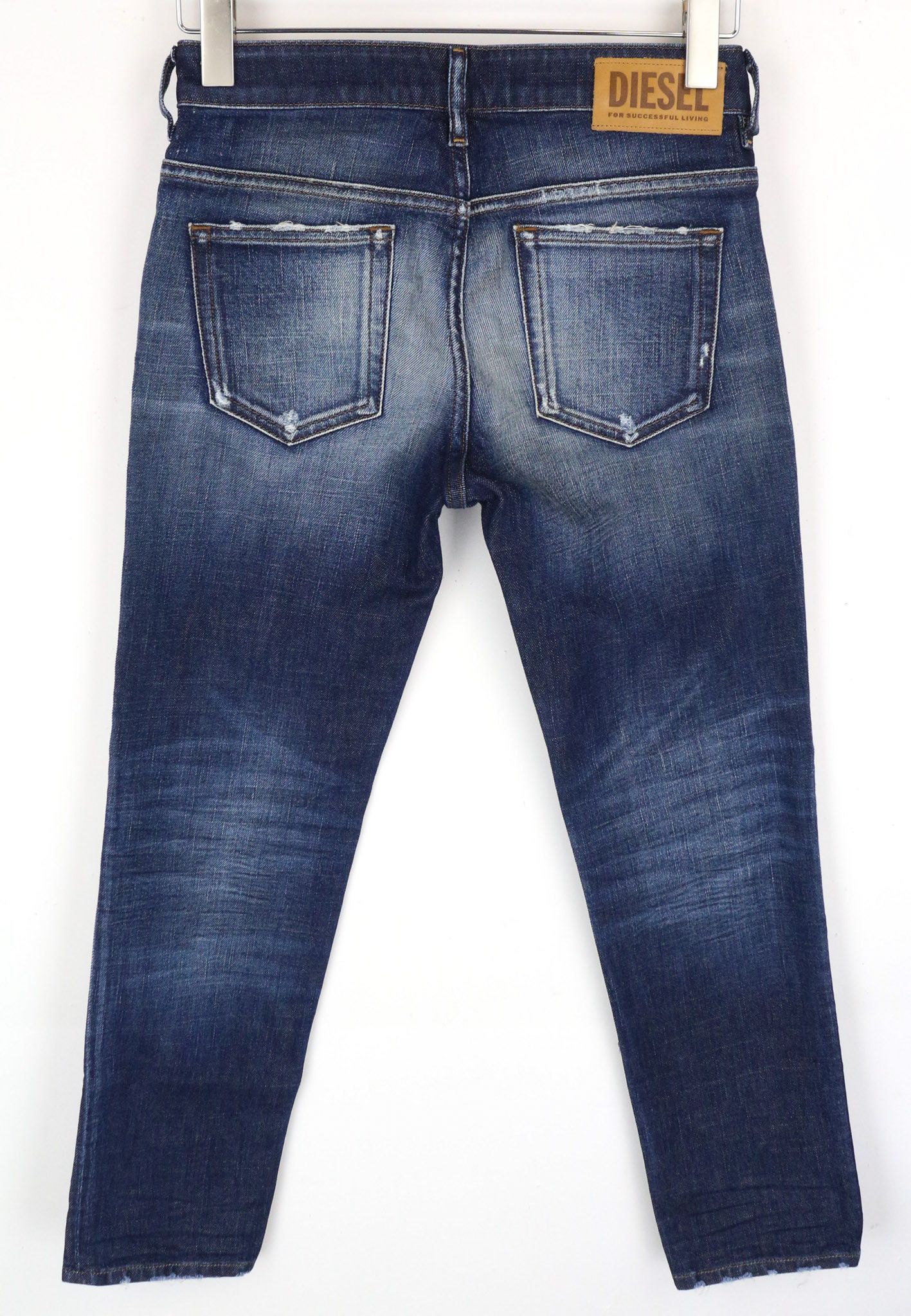 Diesel D-RIFTY 0092I W24/L30 Blue Ripped Girls Jeans 71552 Size 24" / US 00 / IT 34 - 2 Thumbnail