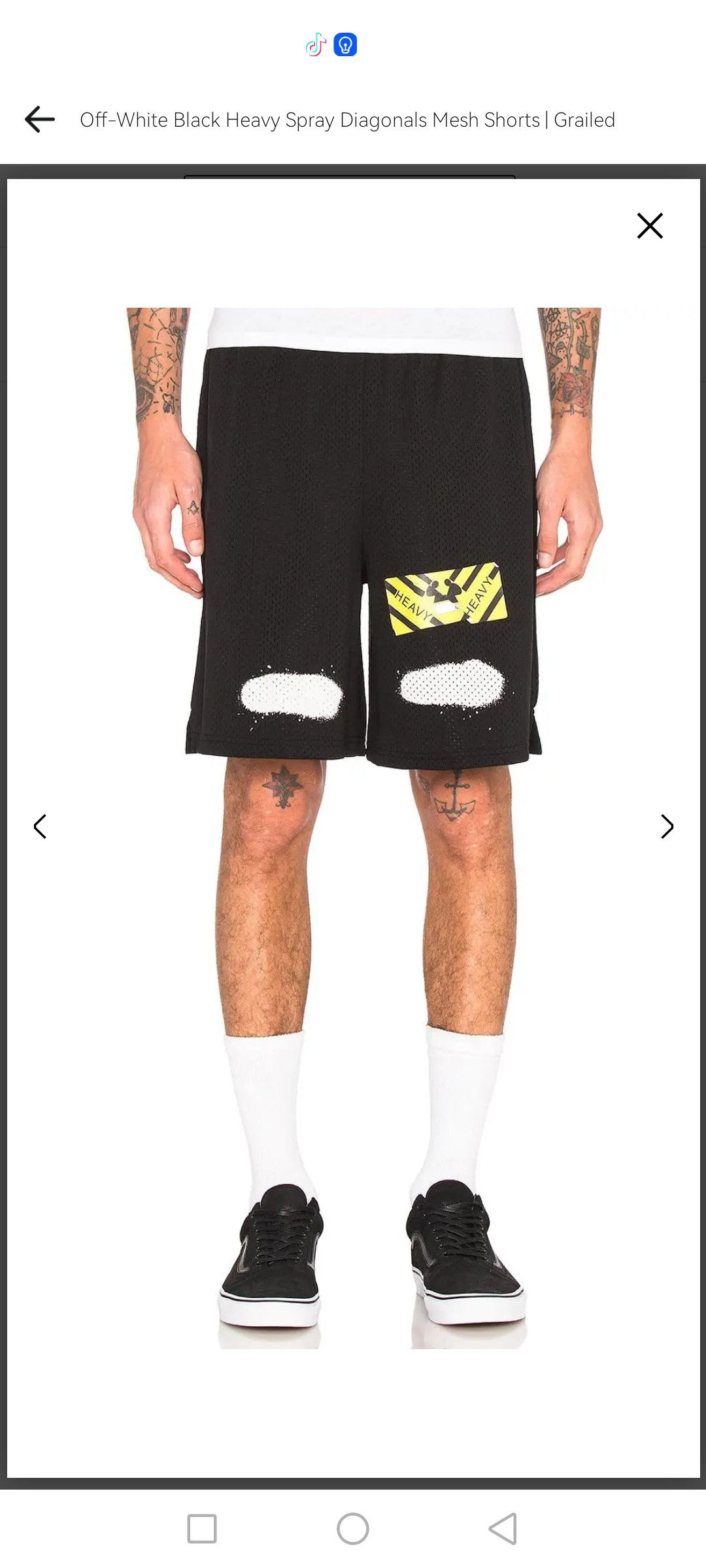 Off-White × Virgil Abloh Off white black heavy spray diagonal mesh shorts Size US 31 - 2 Thumbnail