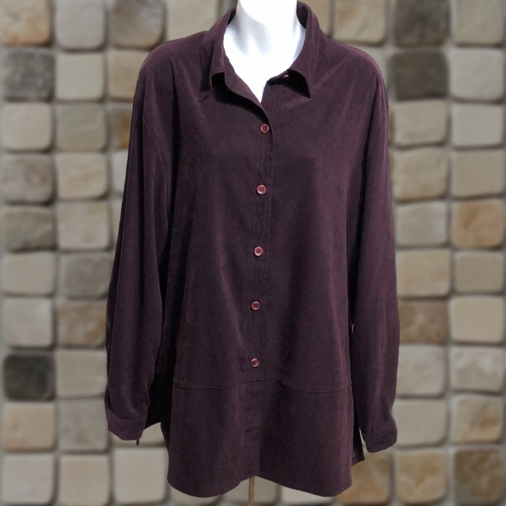 Joseph Lisa Josephs Shacket Top XL Purple Button Up Cottage Capsule Boho Size XL / US 12-14 / IT 48-50 - 1 Thumbnail