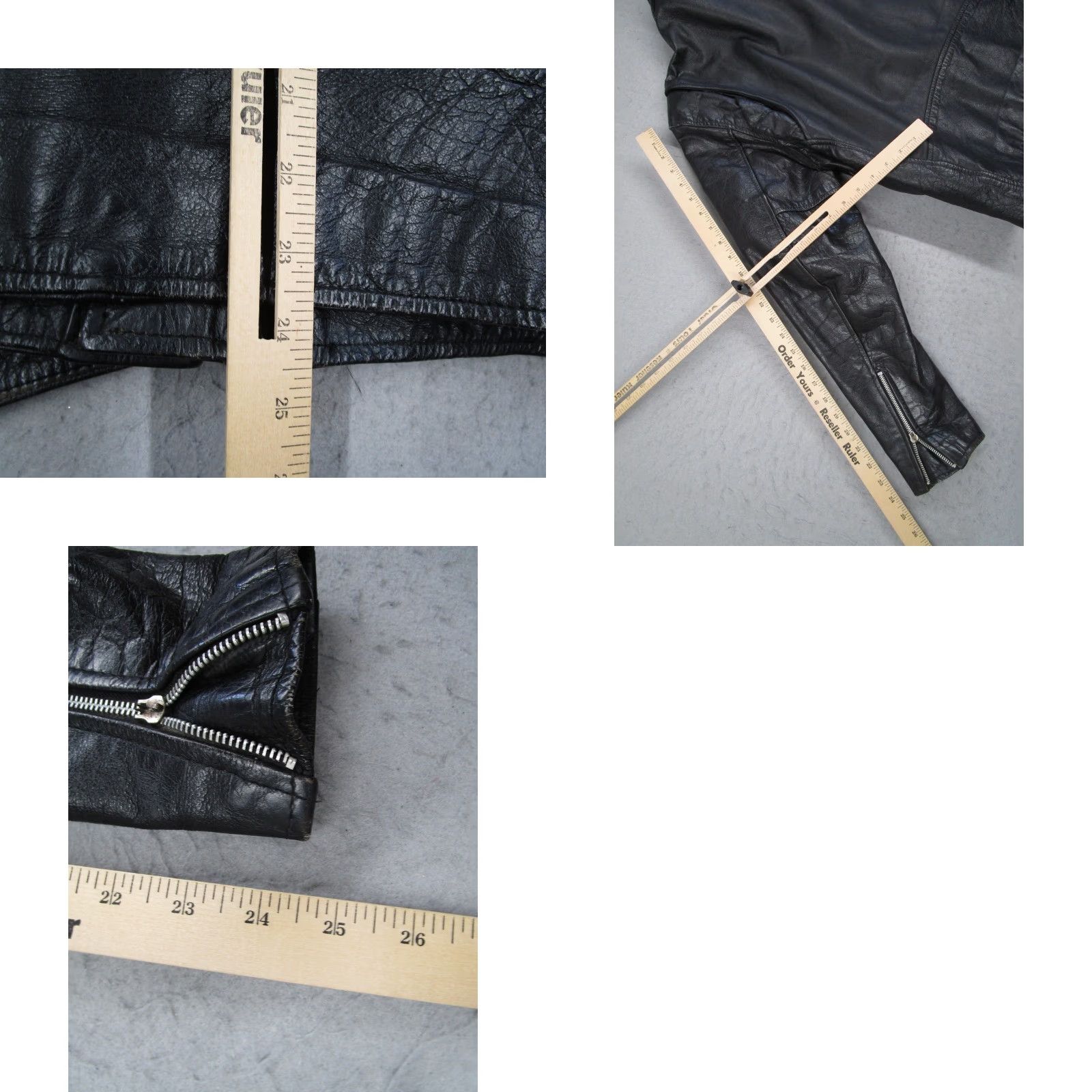 Vintage VINTAGE UNIK Leather Apparels Mens Black Leather Biker Jacket Belted Moto Size 42 Size US XS / EU 42 / 0 - 9 Thumbnail