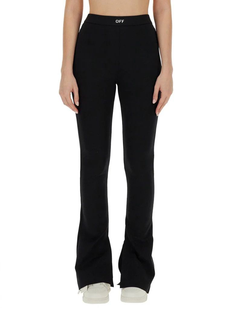 Off-White o1s22i1n0824 Flared Leggings in Black Size 28" / US 6 / IT 42 - 1 Thumbnail