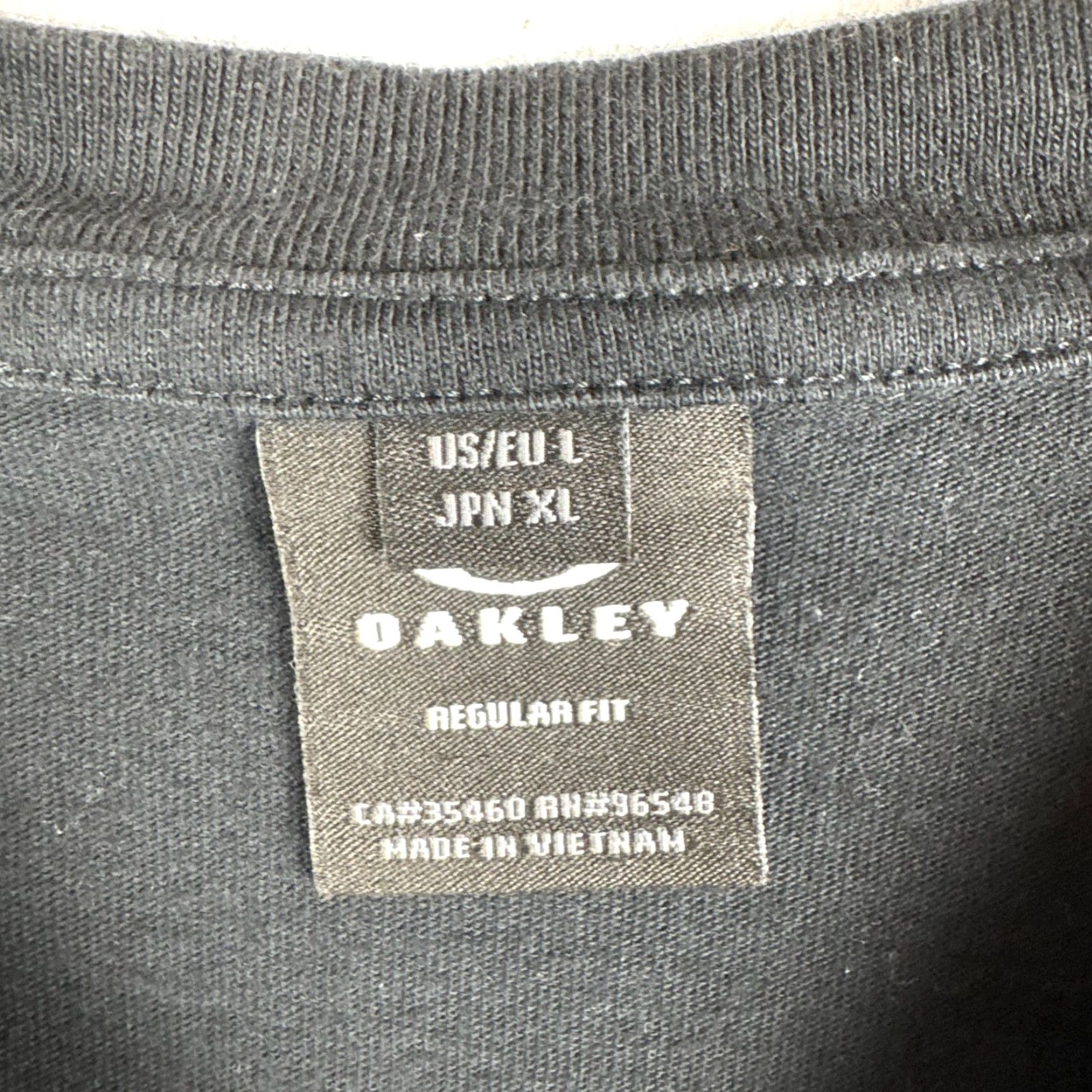 Oakley Oakley Womens Large Black Long Sleeve Regular Fit Logo Active Shirt Size L / US 10 / IT 46 - 3 Thumbnail