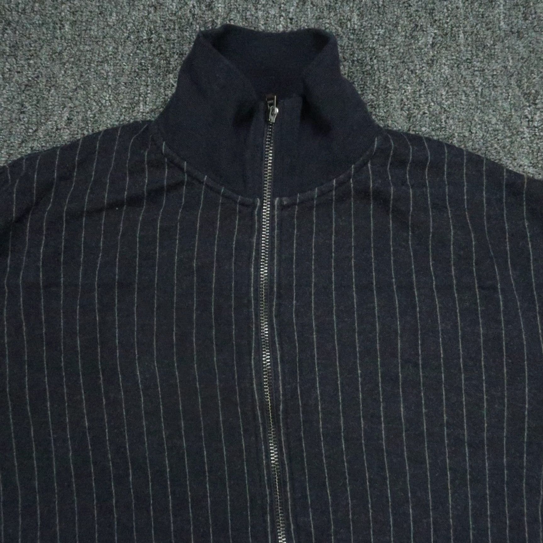 Polo Ralph Lauren Polo Ralph Lauren Jacket Men M Blue Pinstripe Full Zip Pockets Bomber Coat Size US M / EU 48-50 / 2 - 2 Thumbnail