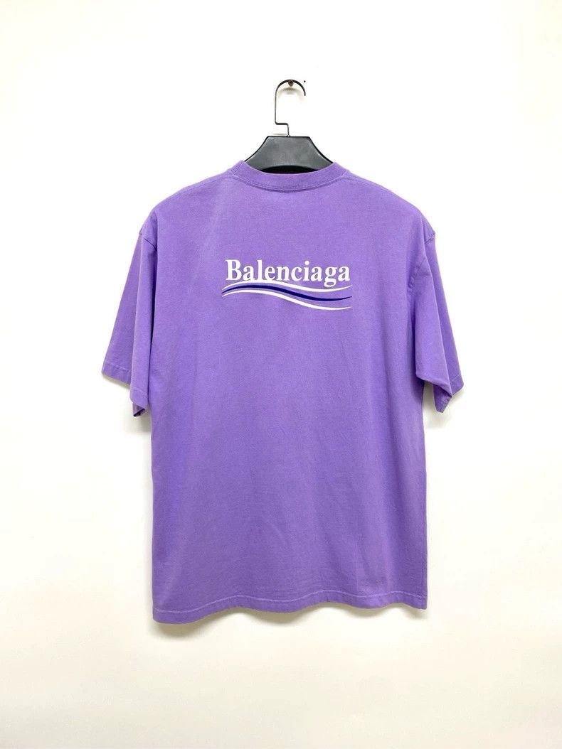 Balenciaga Balenciaga Purple Embroidered Coke Short Sleeve Tee Size US S / EU 44-46 / 1 - 8 Thumbnail