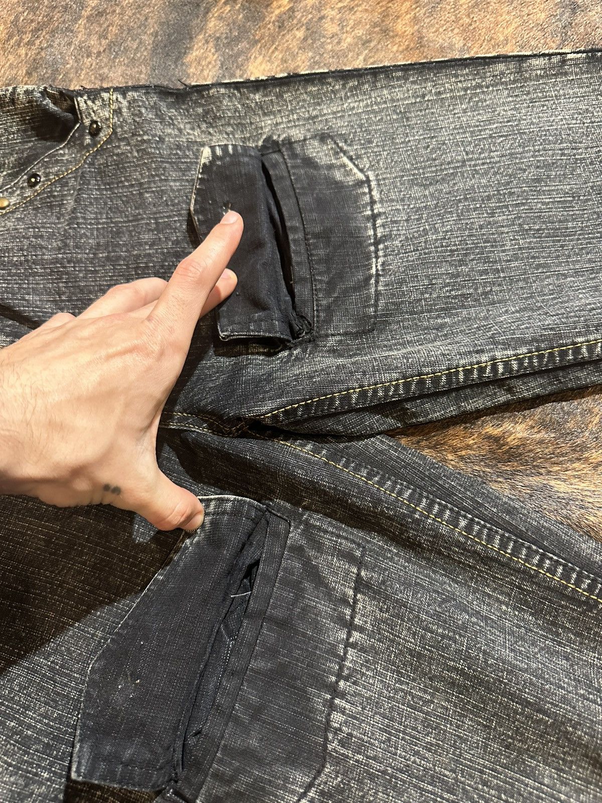 Japanese Brand Japanese stacked/flare jeans Size US 28 / EU 44 - 4 Thumbnail