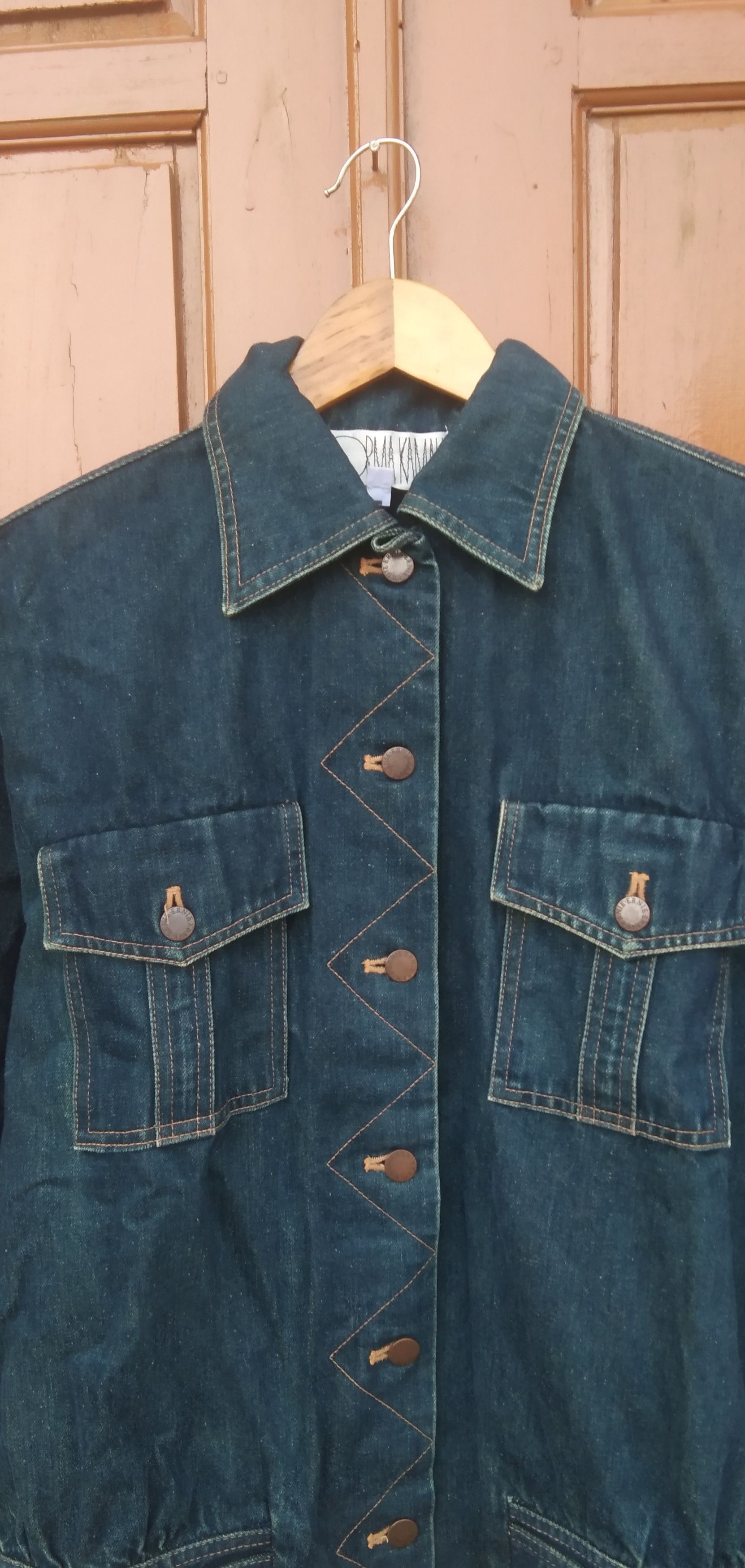 Norma Kamali Vtg Norma kamali denim indigo jacket Size M / US 6-8 / IT 42-44 - 2 Thumbnail