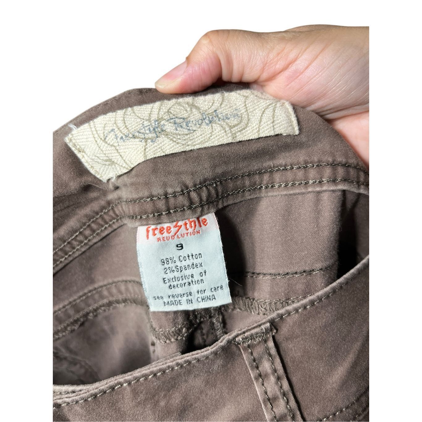 Other Vintage Freestyle Revolution Y2K Brown Low Rise Flare Pants Size 9 Size 34" / US 12 / IT 48 - 10 Thumbnail
