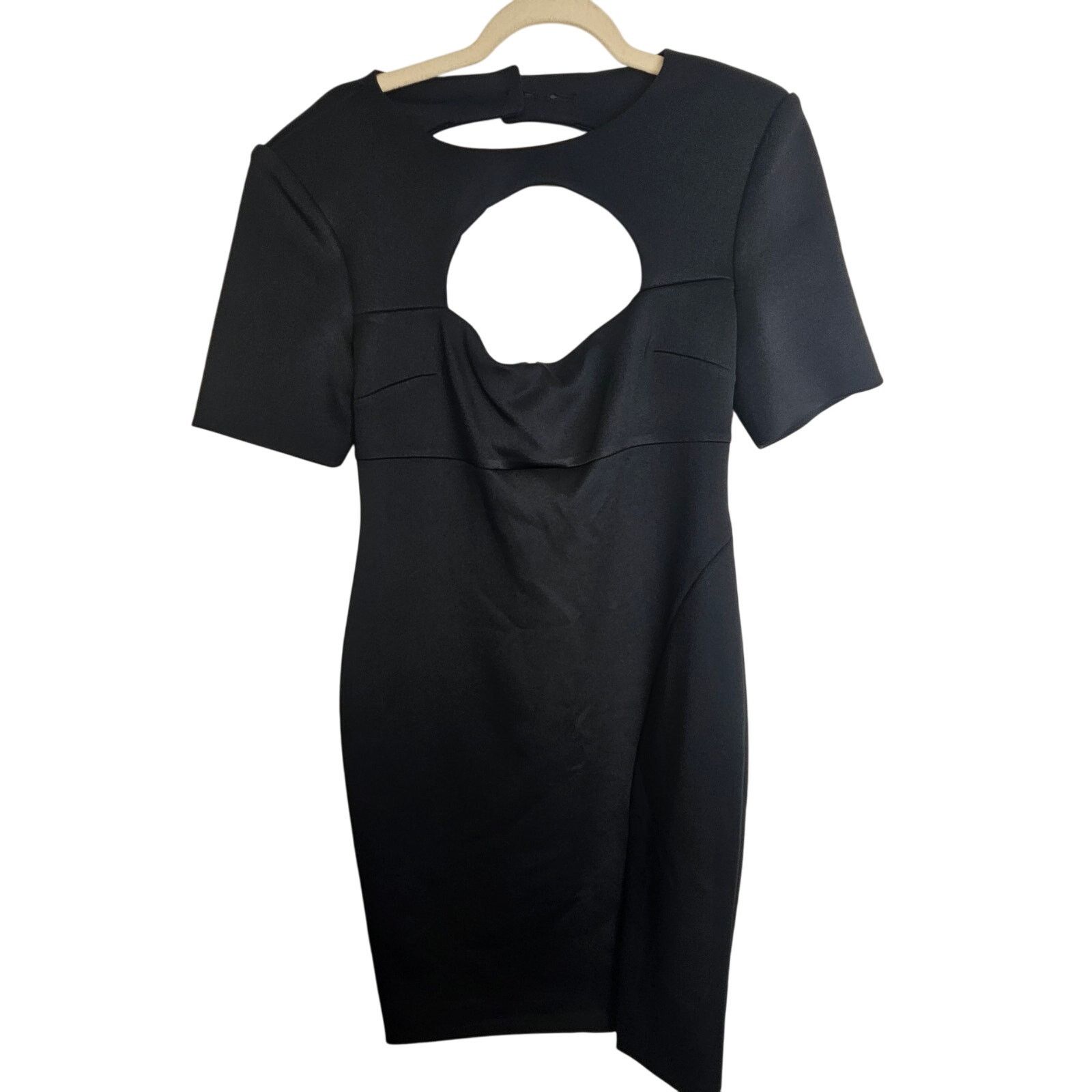 Calvin Klein Calvin Klein Sheath Dress Black Short Sleeve Sweetheart 10 Size L / US 10 / IT 46 - 1 Thumbnail