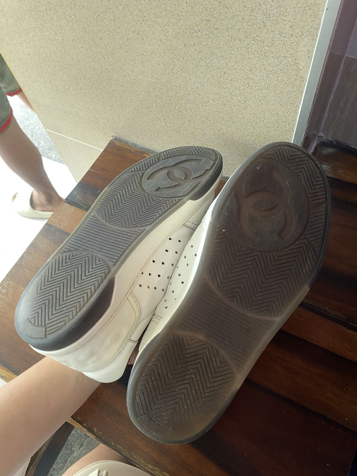 Chanel Chanel Leather Sneakers Size US 7 / IT 37 - 7 Thumbnail