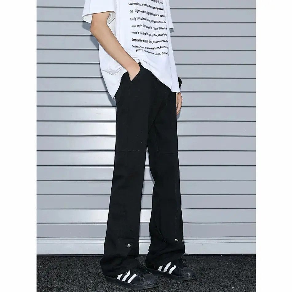 Japanese Brand Retro loose casual micro flared jeans Size US 30 / EU 46 - 2 Thumbnail