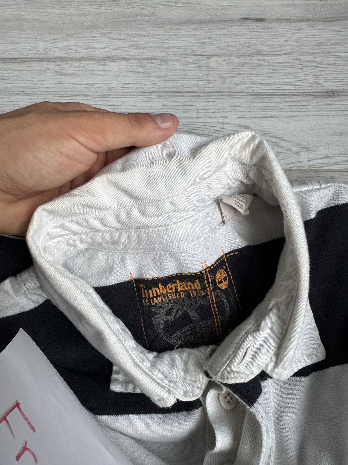 Timberland × Vintage Vintage Timberland Striped polo long sleeve Shirt Size US L / EU 52-54 / 3 - 5 Thumbnail