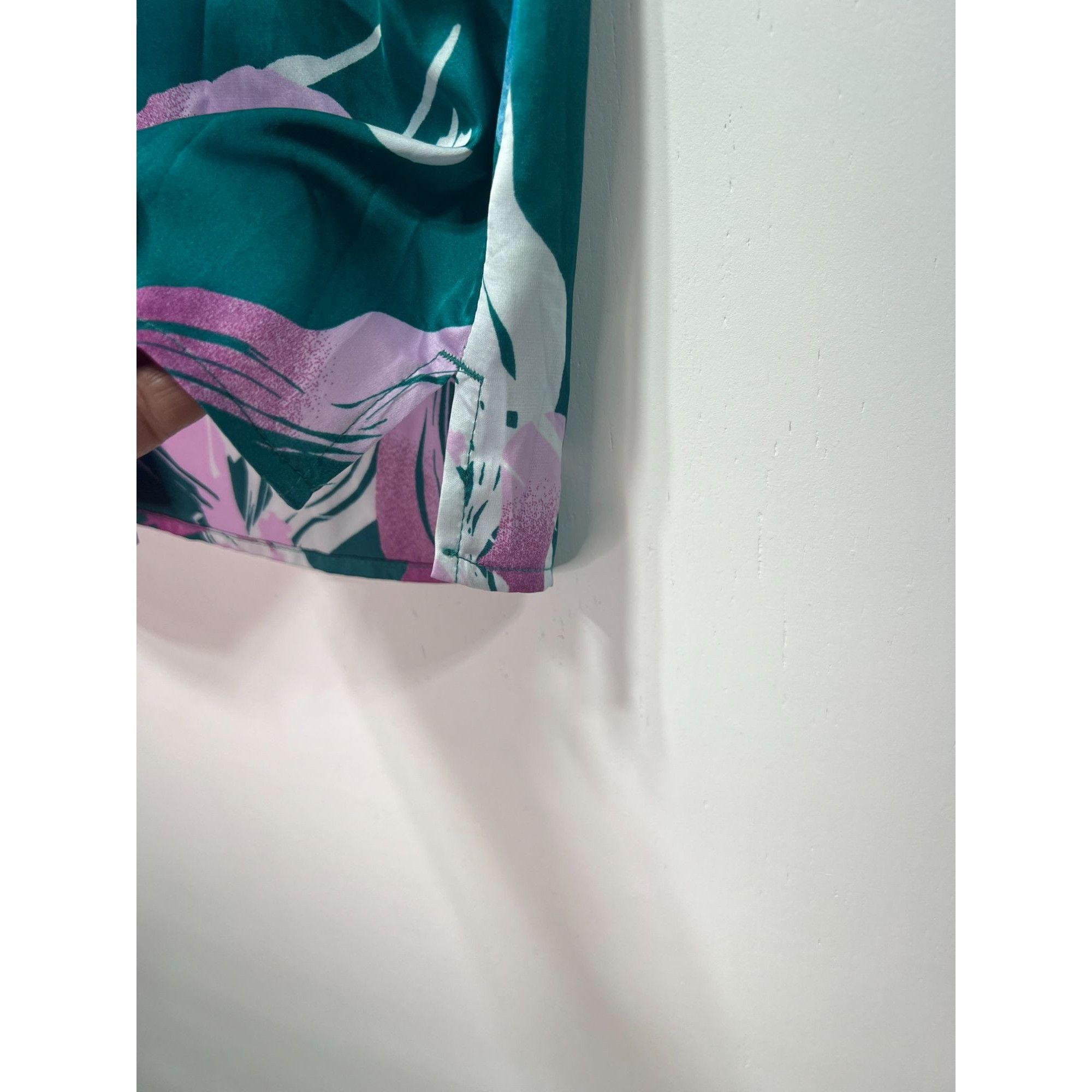Other Star Above - Women's Top Floral Print Satin Cami Teal - Gree Size XS / US 0-2 / IT 36-38 - 11 Thumbnail