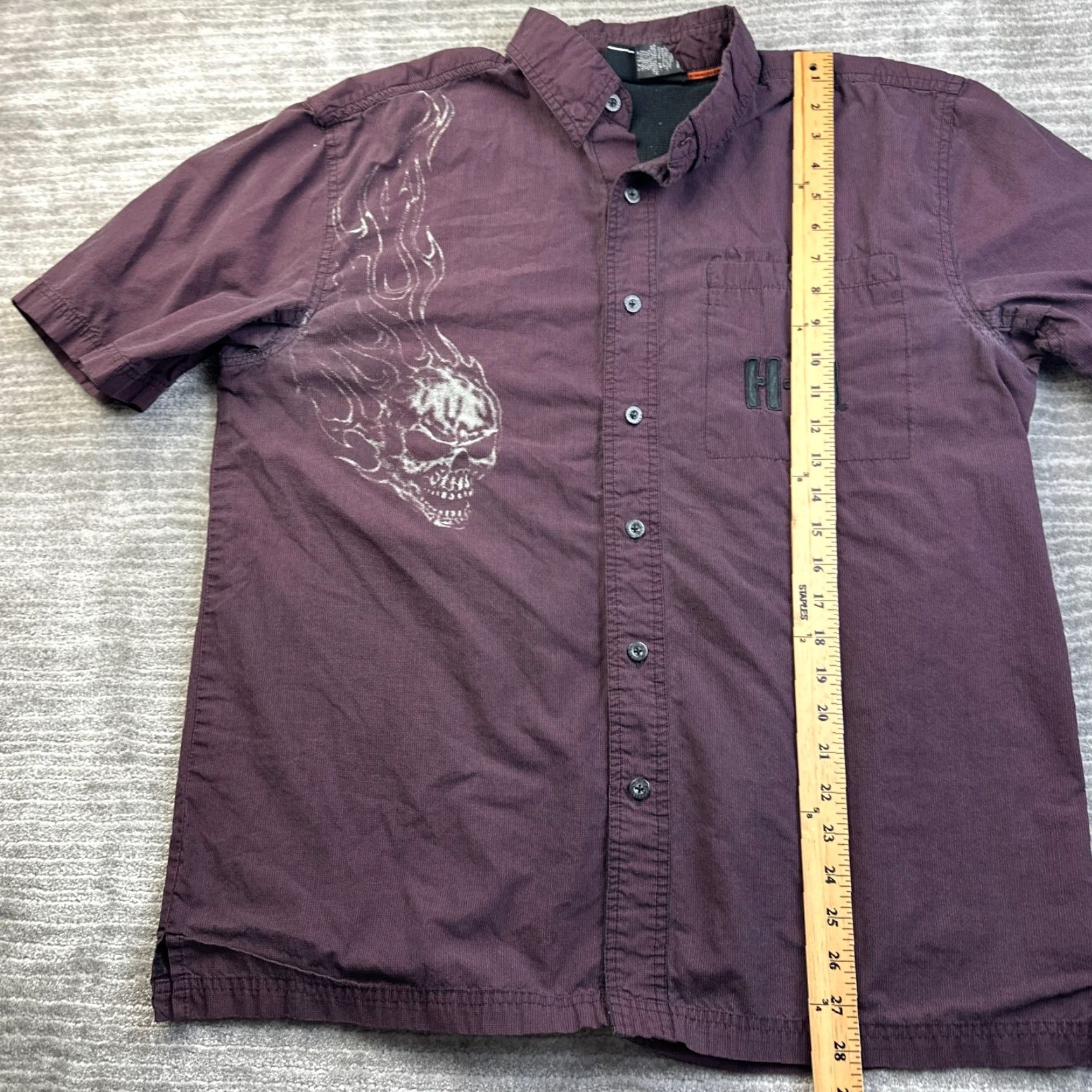 Harley Davidson Harley Davidson Shirt Large Red Mens Mechanic Motorcycles Biker Skull Performanc Size US L / EU 52-54 / 3 - 7 Thumbnail