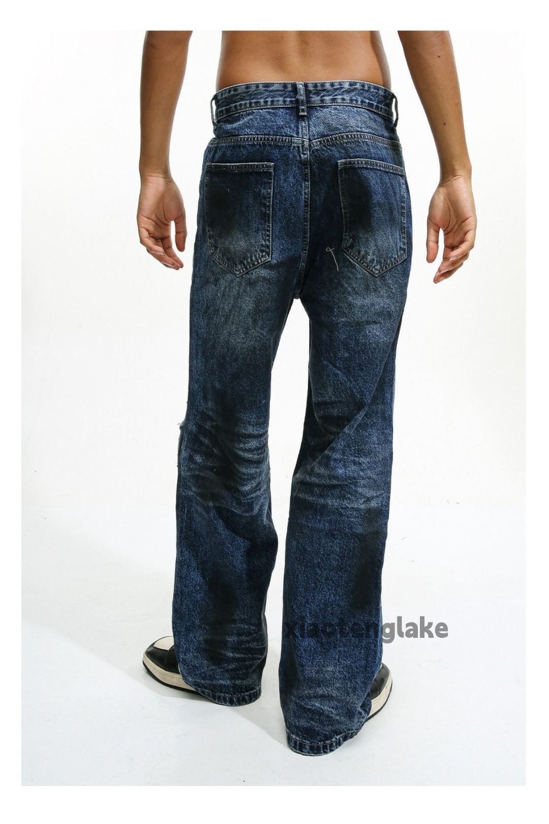 Jean × Vintage washed faded stain hiphop grunge damaged jeans Size US 32 / EU 48 - 8 Thumbnail