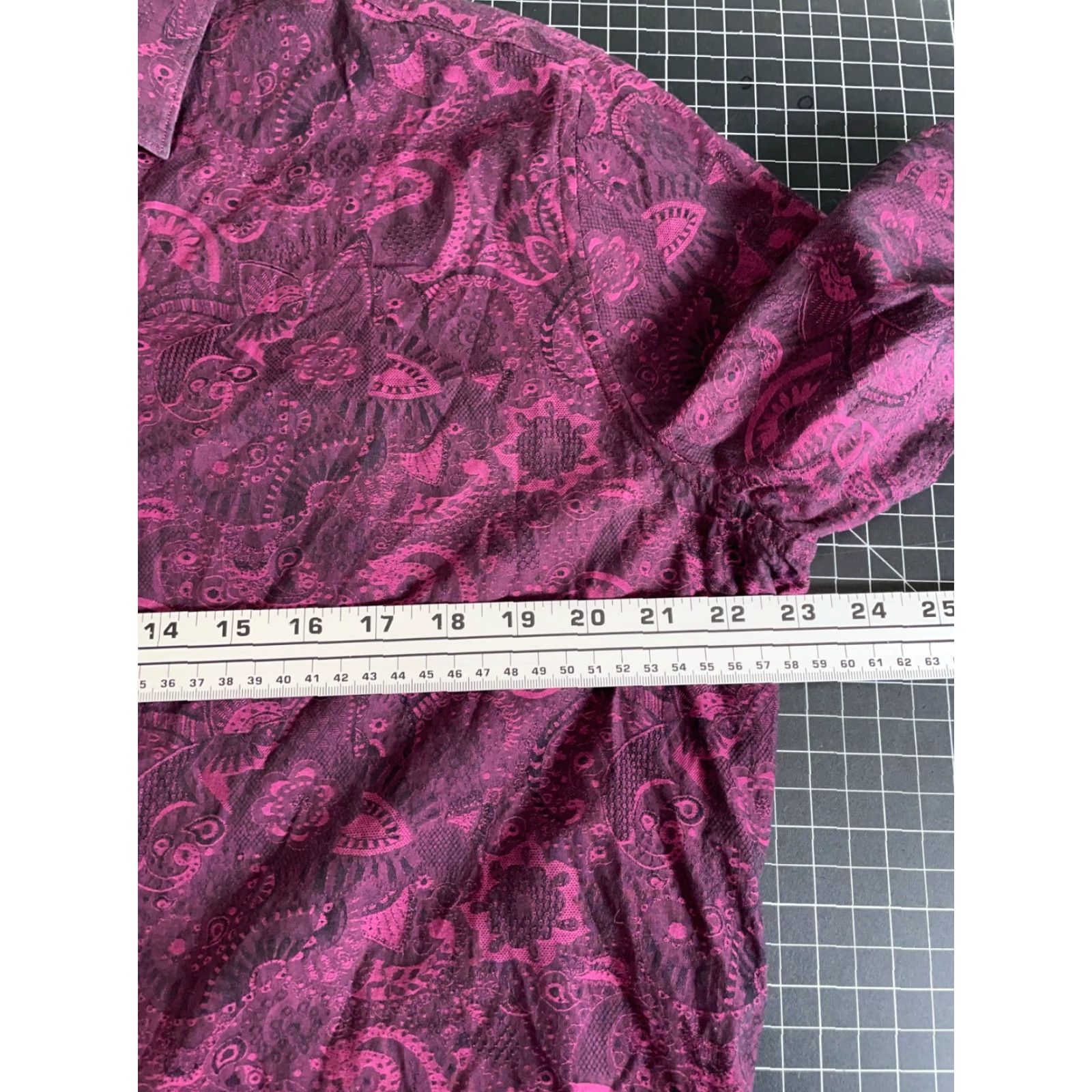 Robert Graham Robert Graham Paisley Pattern Shirt Men's XL Purple Pink Cotton Dot Flip Cuff Shirt Size US XL / EU 56 / 4 - 5 Thumbnail