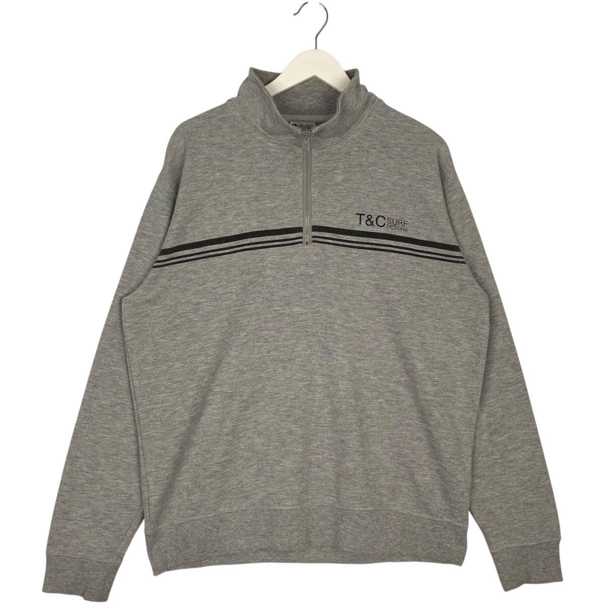 Vintage Vintage T&C Surf Hawaii Half Zipper Grey Sweathirt Size L Size US L / EU 52-54 / 3 - 1 Thumbnail