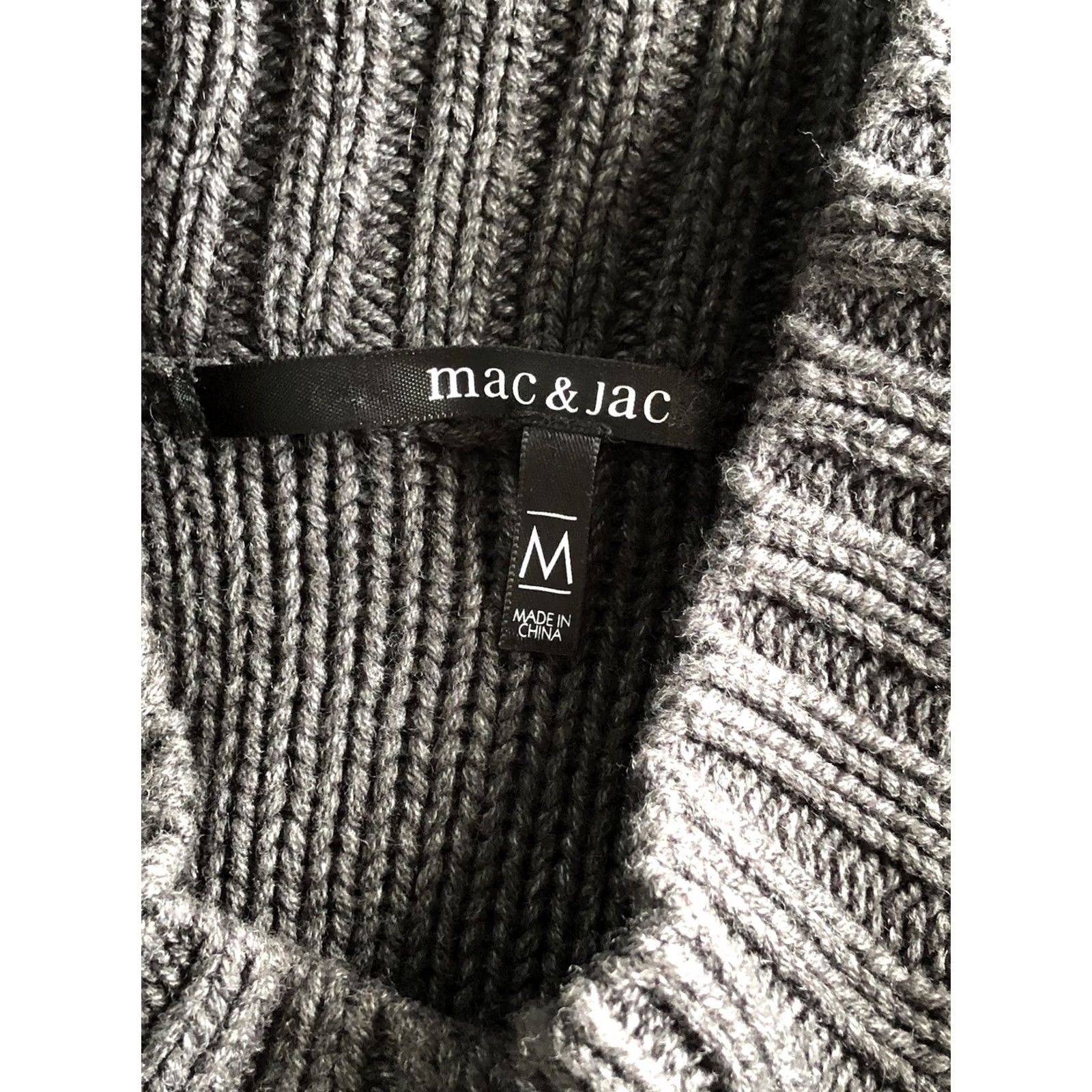 Vintage Mac & Jac Cardigan Sweater M Gray Cable Knit Button Whimsy Goth Cottage Size M / US 6-8 / IT 42-44 - 5 Thumbnail