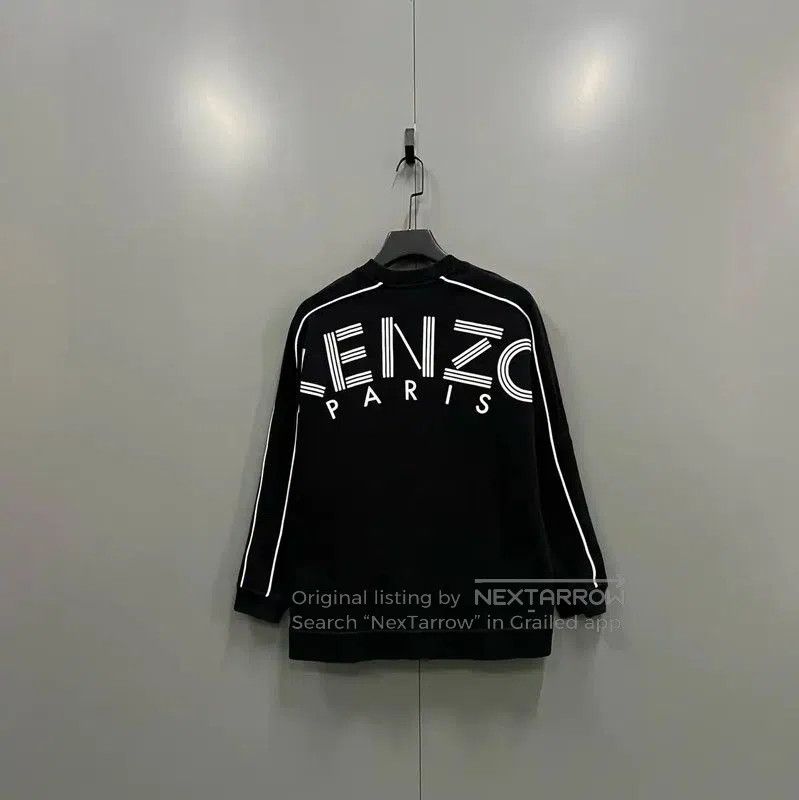 Kenzo KENZO Black Cotton Logo Long Sleeve T-Shirt . Size XS / US 0-2 / IT 36-38 - 2 Thumbnail