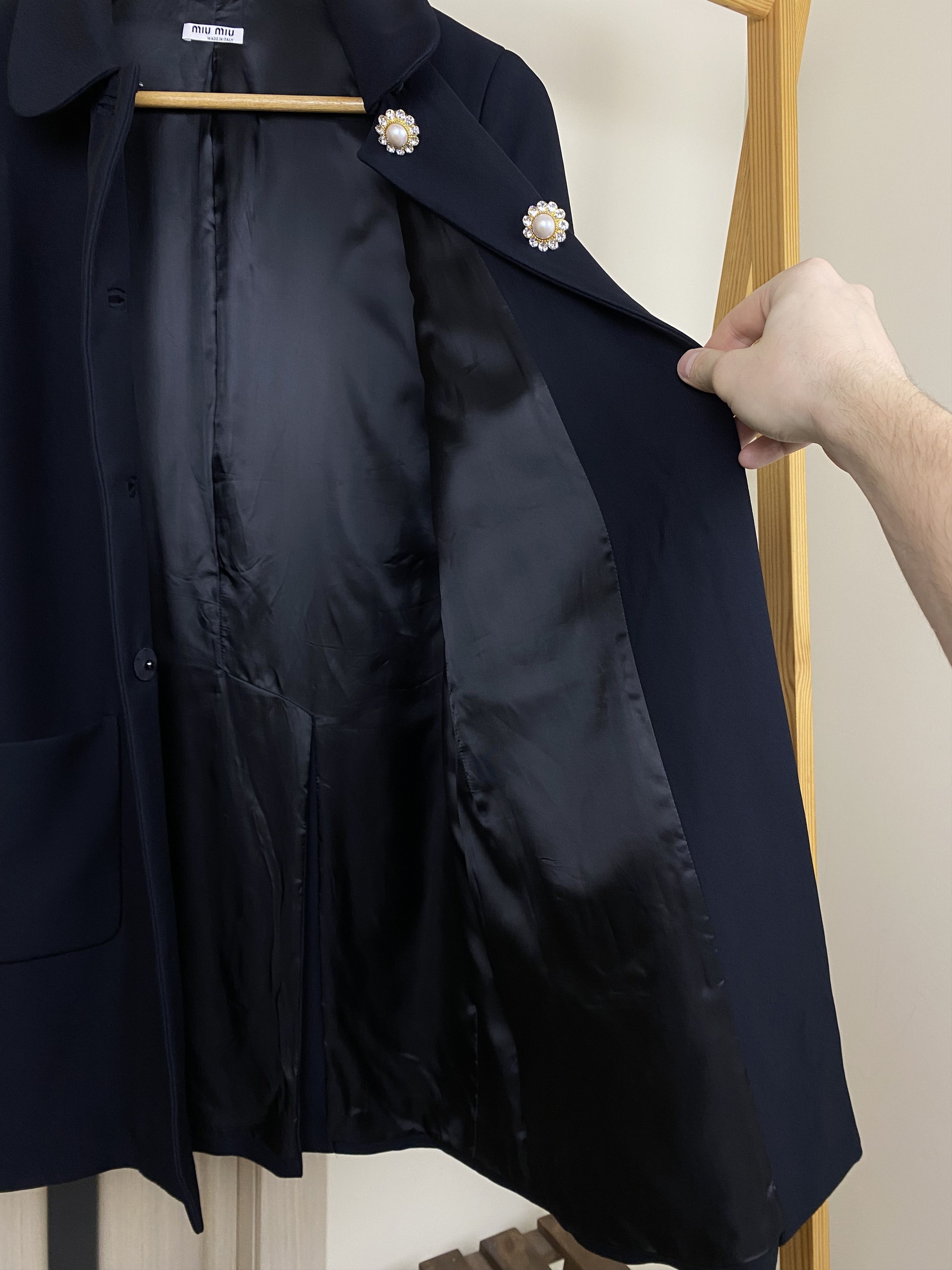 Miu Miu Miu Miu Coat With buttons decorated with crystals and pearl Size M / US 6-8 / IT 42-44 - 8 Thumbnail