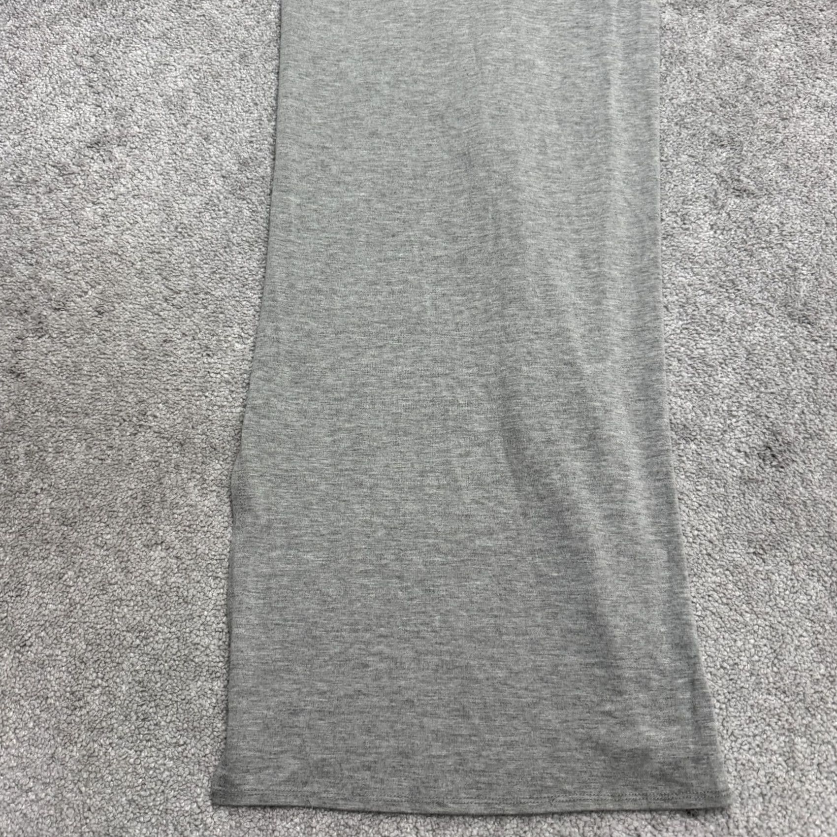 Vintage Shareen Knotted Front High Slit Maxi Dress Womens 8 Gray Long Sleeve V-Neck Dress Size M / US 6-8 / IT 42-44 - 3 Thumbnail
