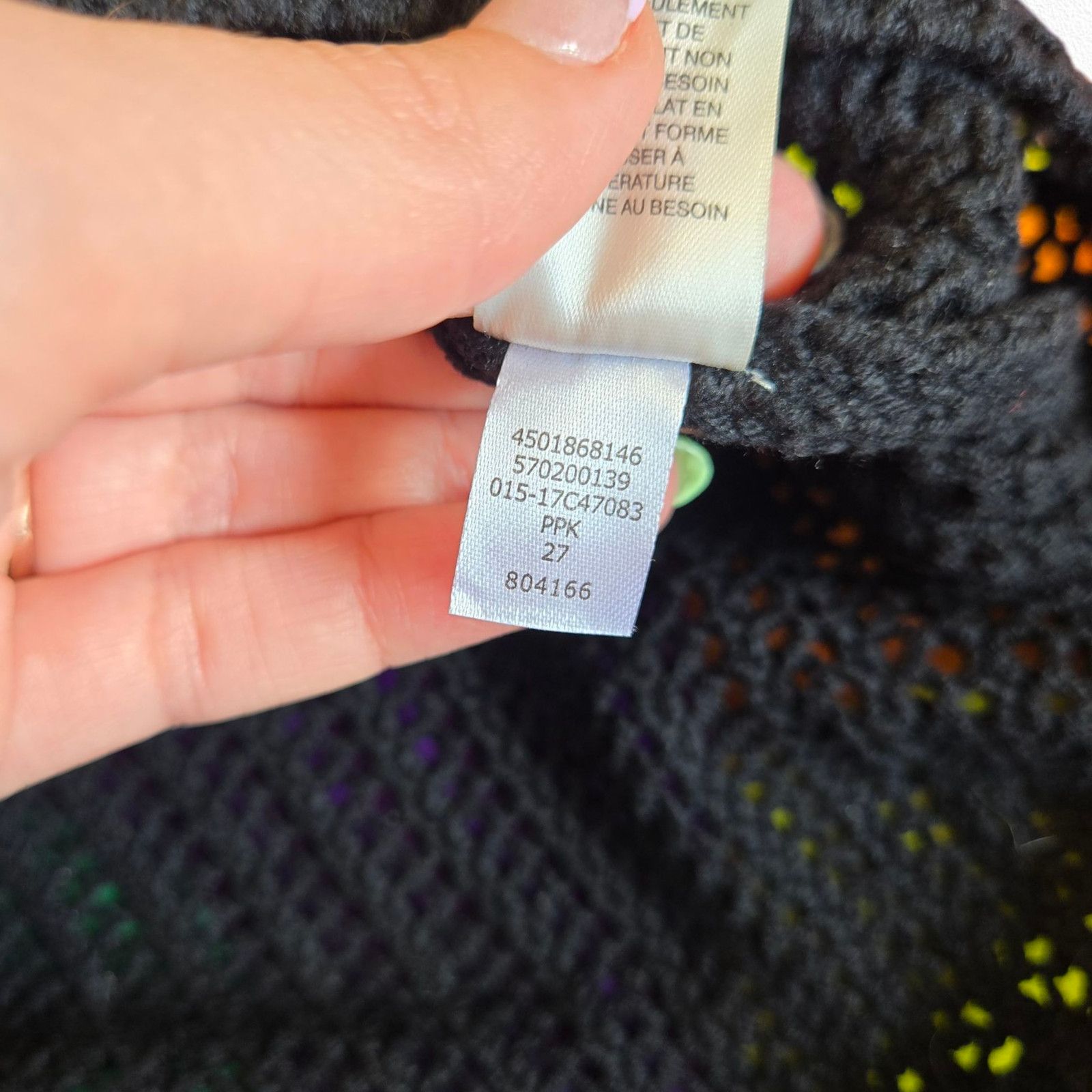 Chicos Chico’s Black White Open Knit Sweater Size Medium Size M / US 6-8 / IT 42-44 - 8 Thumbnail