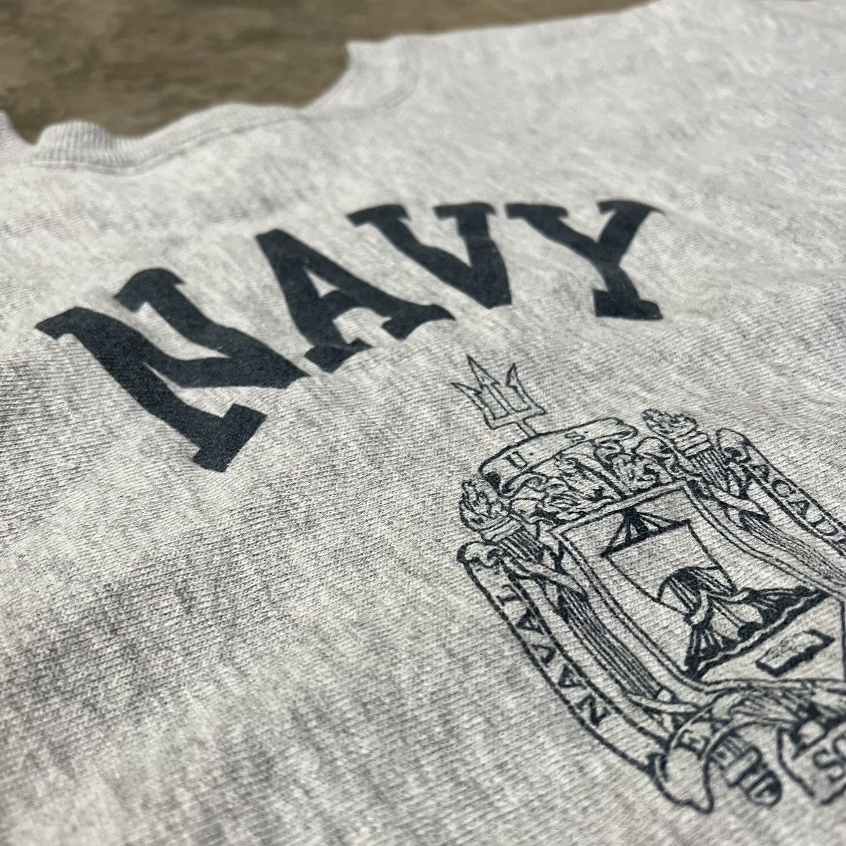 Vintage Vintage 90’s U.S. NAVY 🇺🇸 Reverse-Weave Crewneck Sweater Size US XL / EU 56 / 4 - 4 Thumbnail