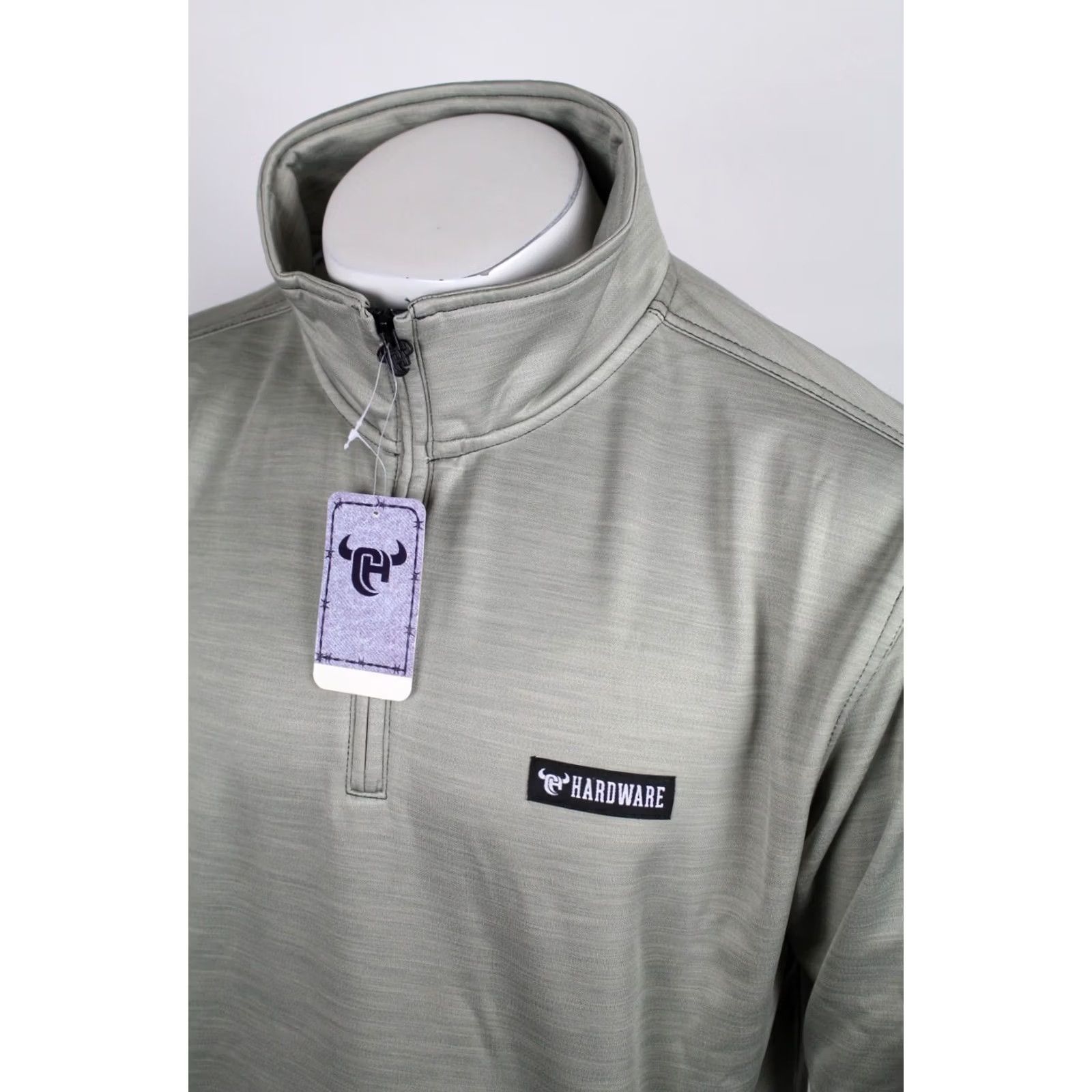 Vintage VINTAGE Cowboy Hardware Men's 1/4 Zip Pullover Cadet Grey Large Long Sleeve Zip Mock Neck Sweatshirt 173206 040 Size US L / EU 52-54 / 3 - 3 Thumbnail