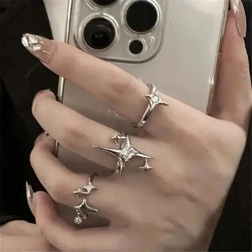 Rod Keenan Cute Star Open Ring Size ONE SIZE - 4 Thumbnail