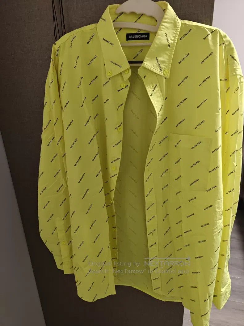 Balenciaga Balenciaga size 39 Neon yellow all over print shirt Size US S / EU 44-46 / 1 - 1 Thumbnail