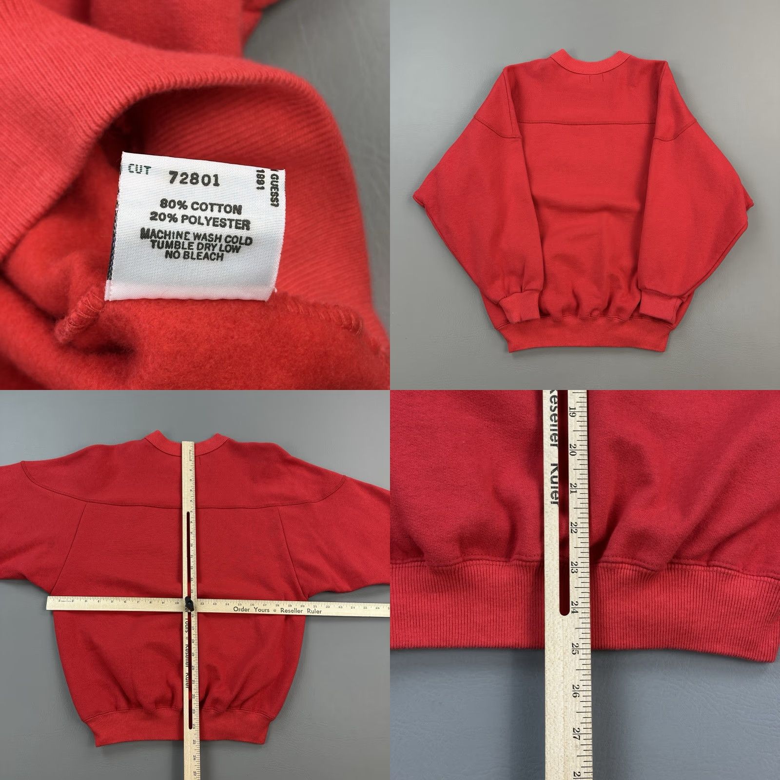 Guess VINTAGE Guess Georges Marciano Sweatshirt Womens Large Red Crewneck Pullover USA Size L / US 10 / IT 46 - 8 Thumbnail