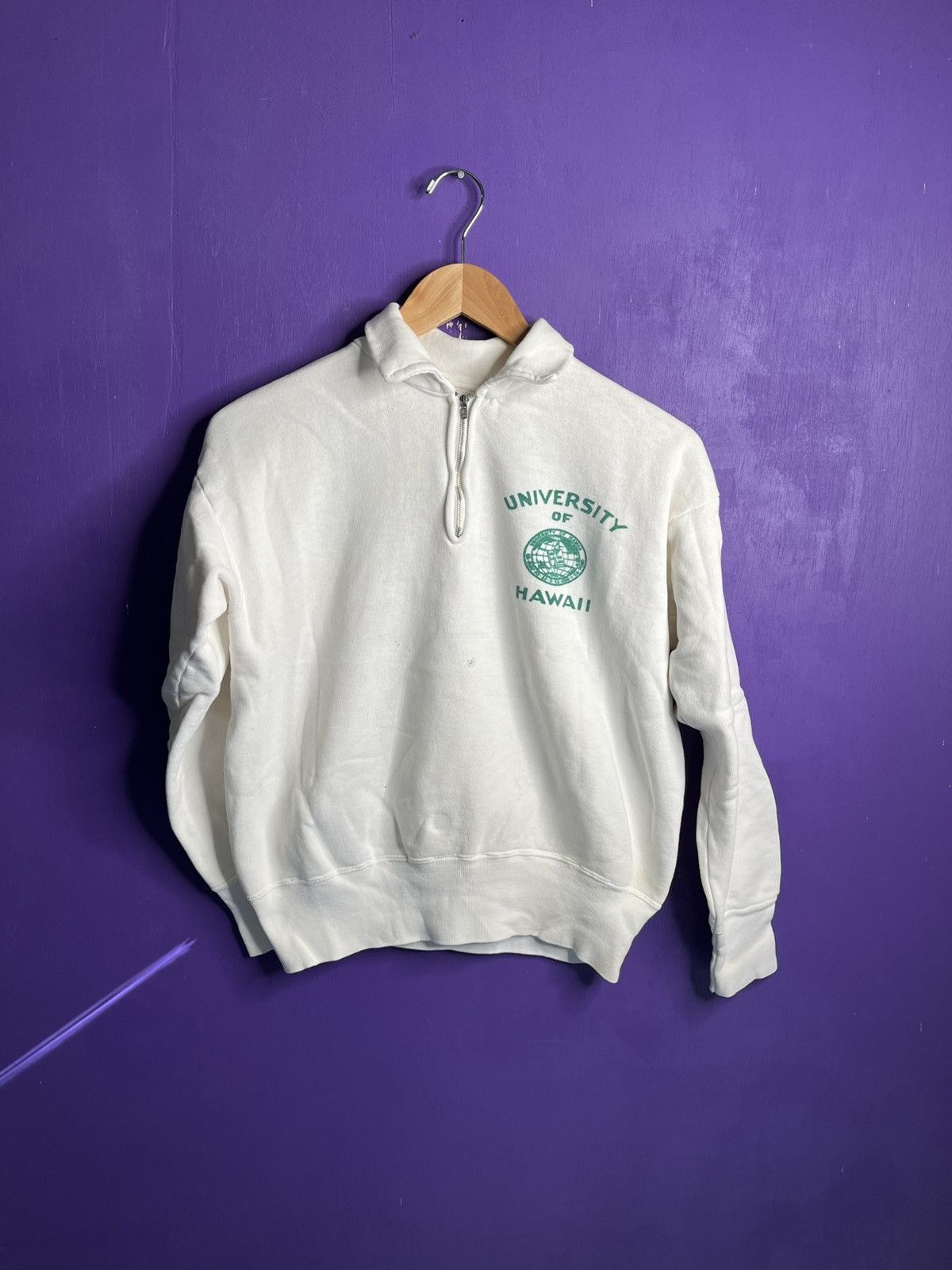 Vintage Vintage 60s University of Hawaii quarter zip sweatshirt Size US M / EU 48-50 / 2 - 1 Thumbnail