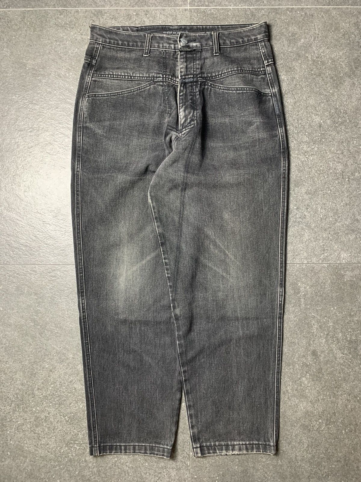 Marithe + Francois Girbaud Marithe Francois Girbaud Black Washed Baggy Denim Size US 30 / EU 46 - 2 Thumbnail