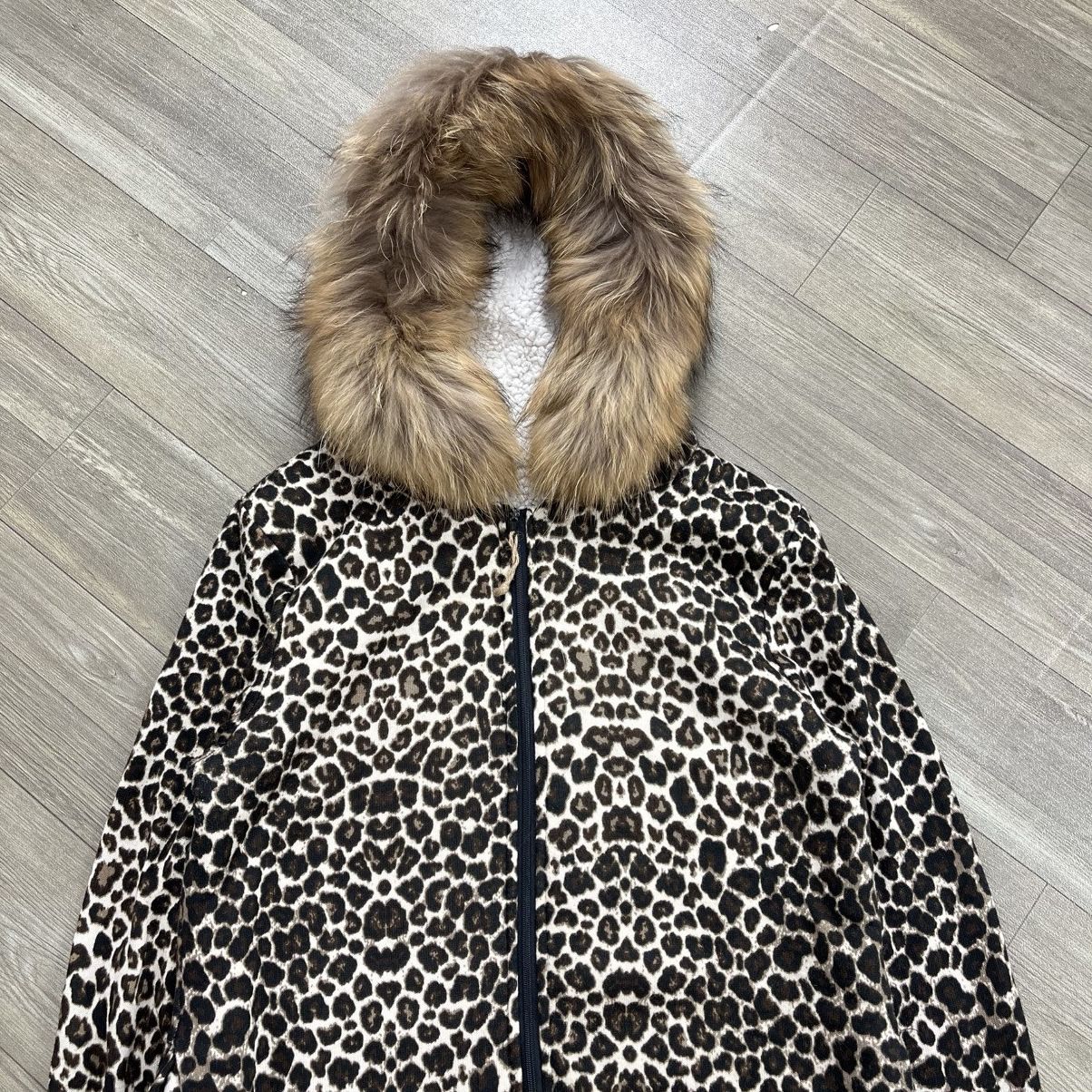 If Six Was Nine 2000s Japanese Leopard Zip Fur Hoodie Gothic Kmrii Lgb Style Size US L / EU 52-54 / 3 - 2 Thumbnail
