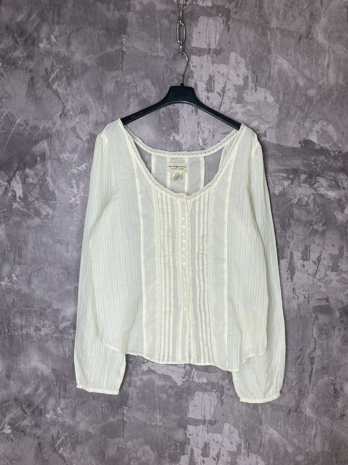 Denim & Supply Ralph Lauren × Polo Ralph Lauren Ralph Lauren Denim And Supply Italian Old Money Blouse Size L / US 10 / IT 46 - 1 Thumbnail