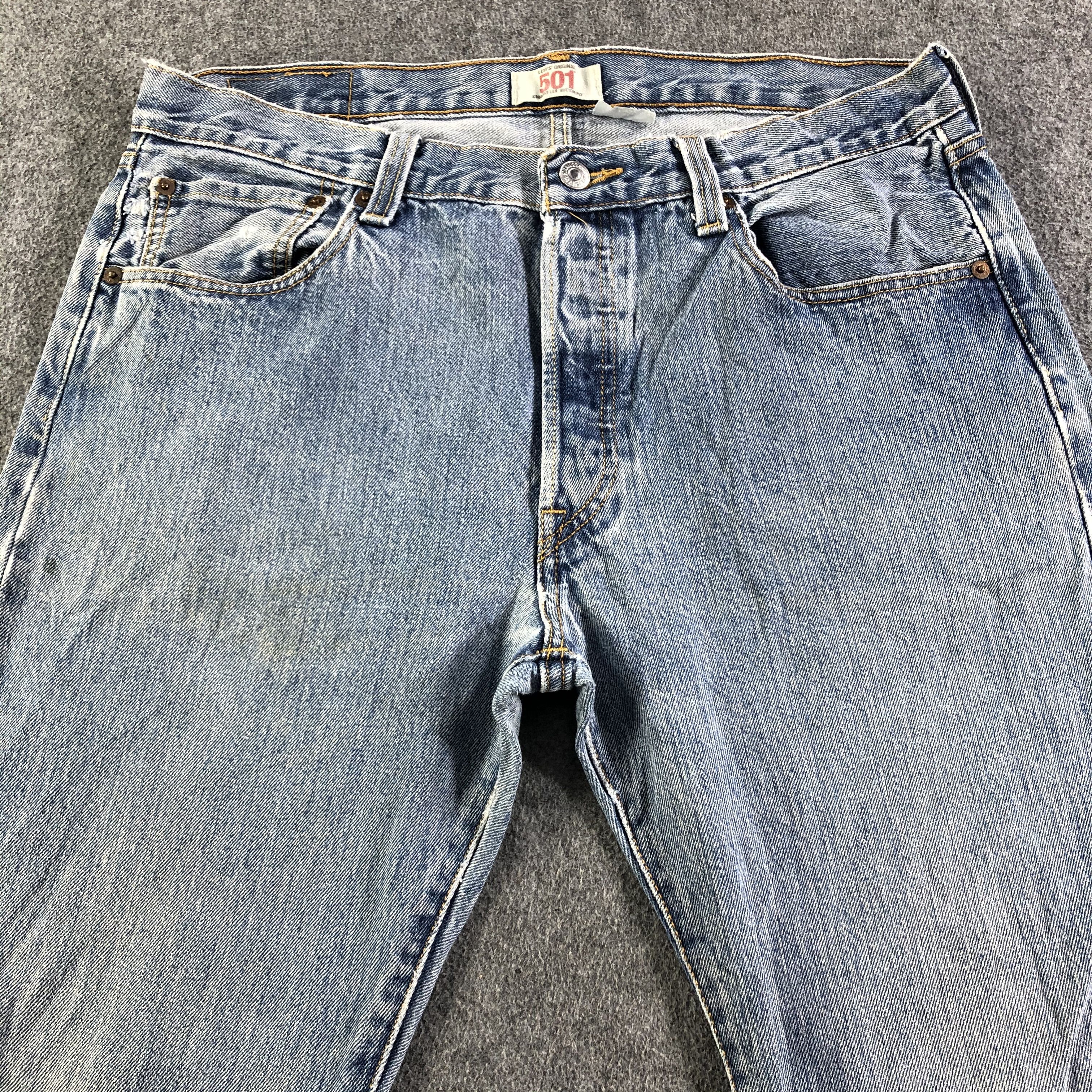 Levi's Vintage Blue Wash Levis 501 Jeans-J3070 Size US 35 - 3 Thumbnail