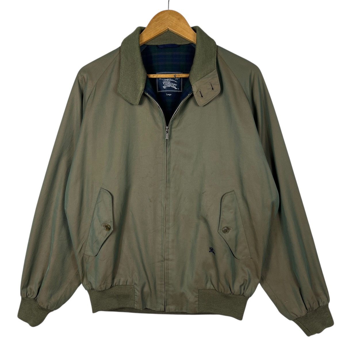 Burberry 🔥 Vintage Burberrys Green Check Plaid Lining G9 Jacket Size US L / EU 52-54 / 3 - 1 Thumbnail