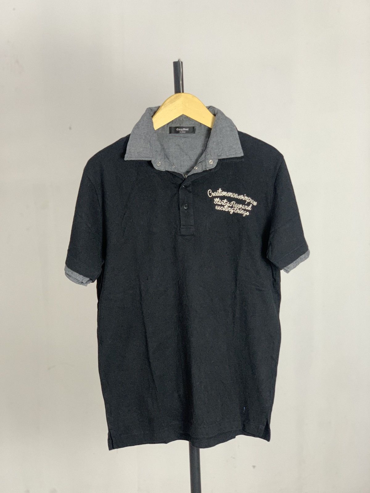 If Six Was Nine × Japanese Brand × Le Grande Bleu (L.G.B.) Crazy Devil embroidery Japanese Traditional Colar shirt Size US L / EU 52-54 / 3 - 1 Thumbnail
