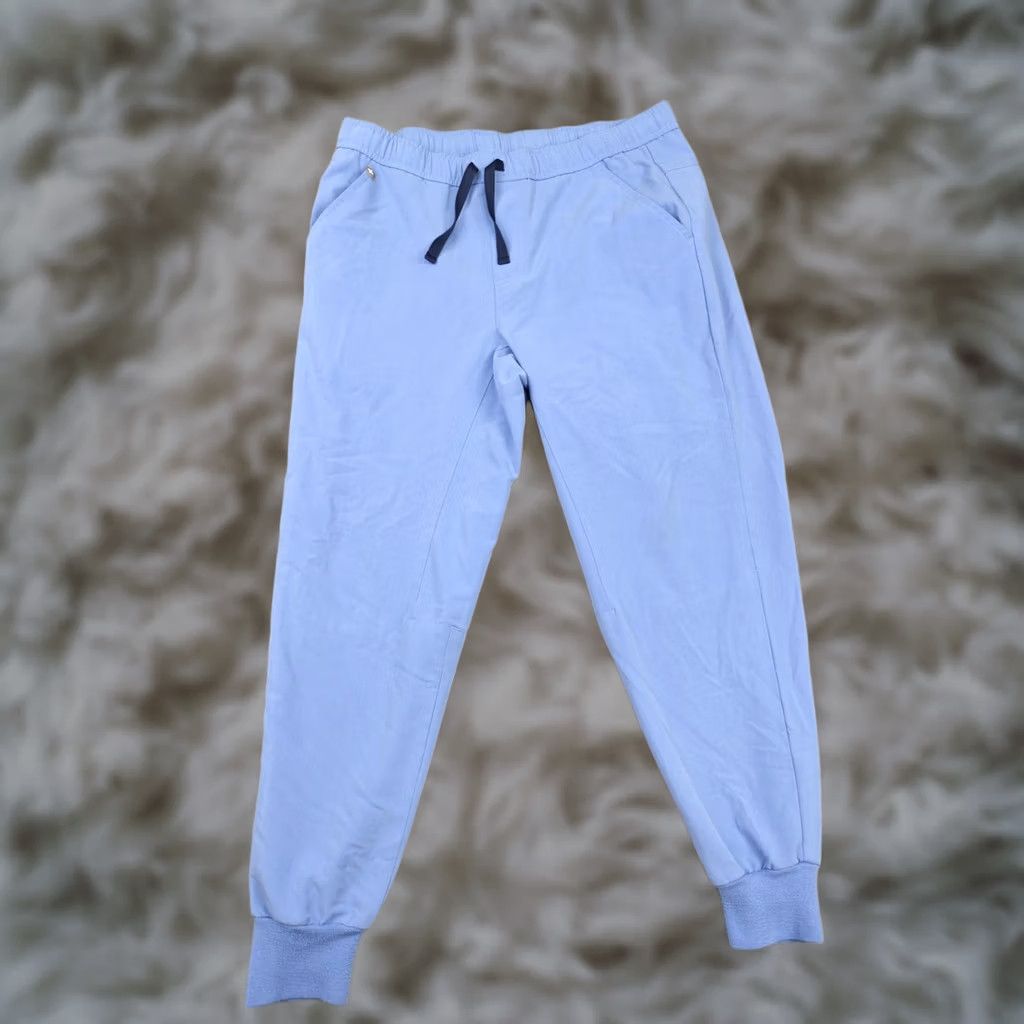 Vintage FIGS Scrub Pants Mens Medium Short Blue Technical Collection Jogger Drawstring Size US 31 - 1 Thumbnail