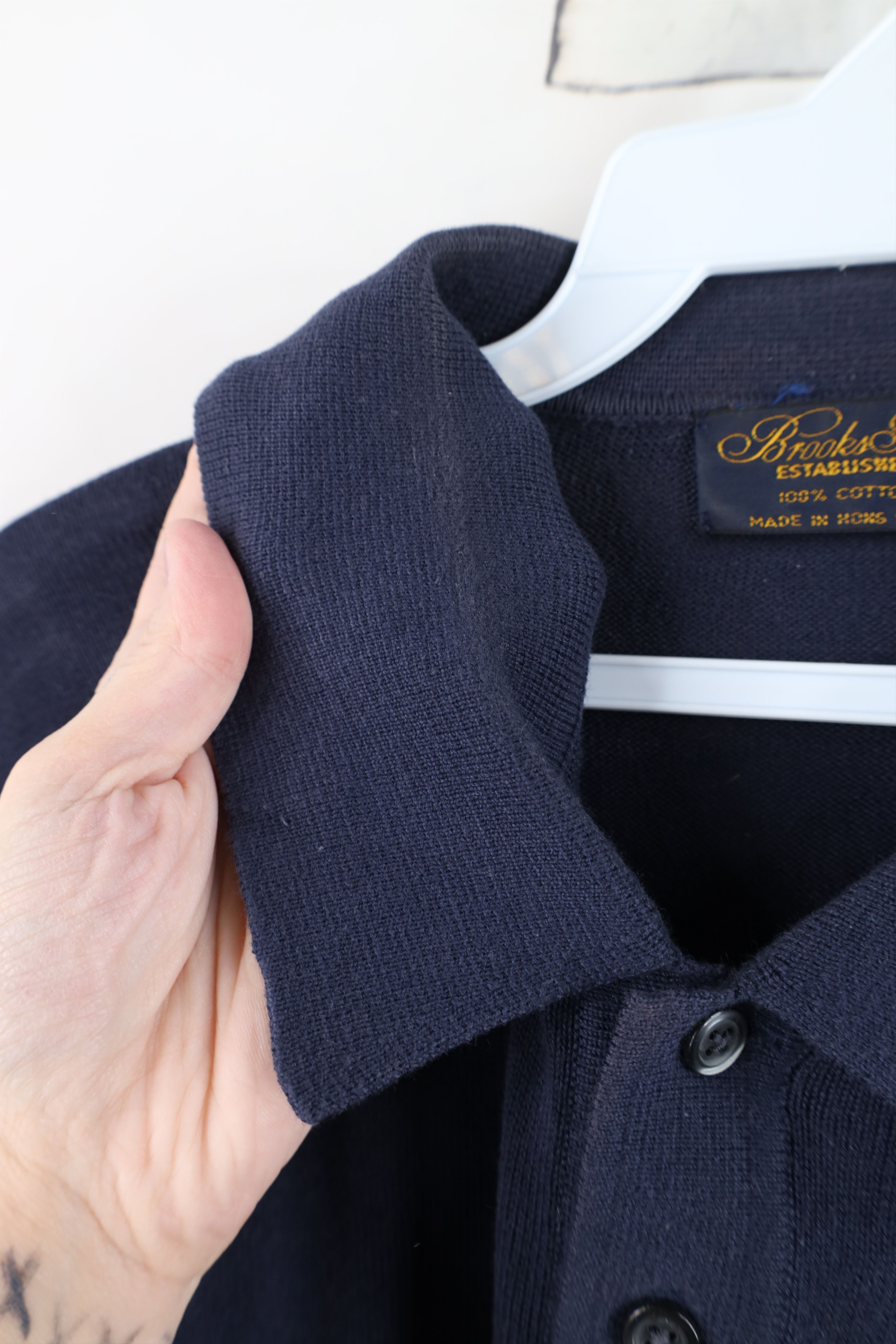 Brooks Brothers Vintage 60s Brooks Brothers Cotton Knit Collared Sweater Size US L / EU 52-54 / 3 - 5 Thumbnail