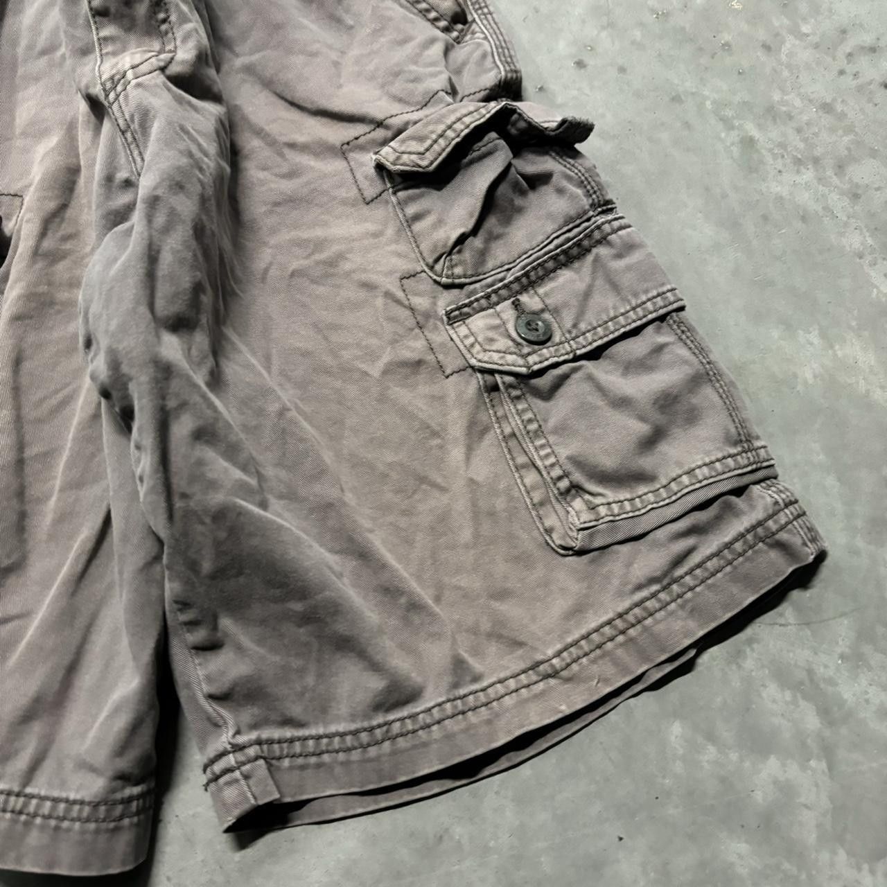 Japanese Brand × Vintage Crazy Vintage Y2K/2000s Baggy Faded Grunge Skater Style Cargo Shorts! Size US 33 - 4 Thumbnail