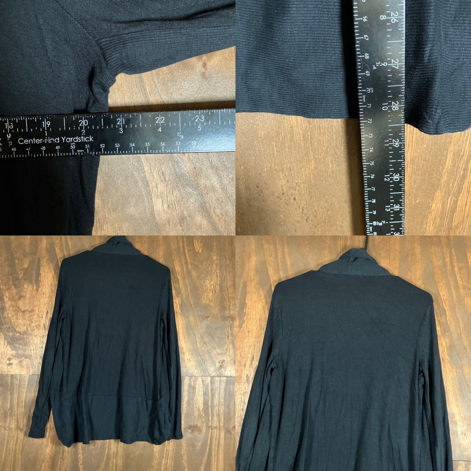 Express Express Womens Sweater Cardigan Black Open Front Long Sleeve Modal Large Size L / US 10 / IT 46 - 8 Thumbnail