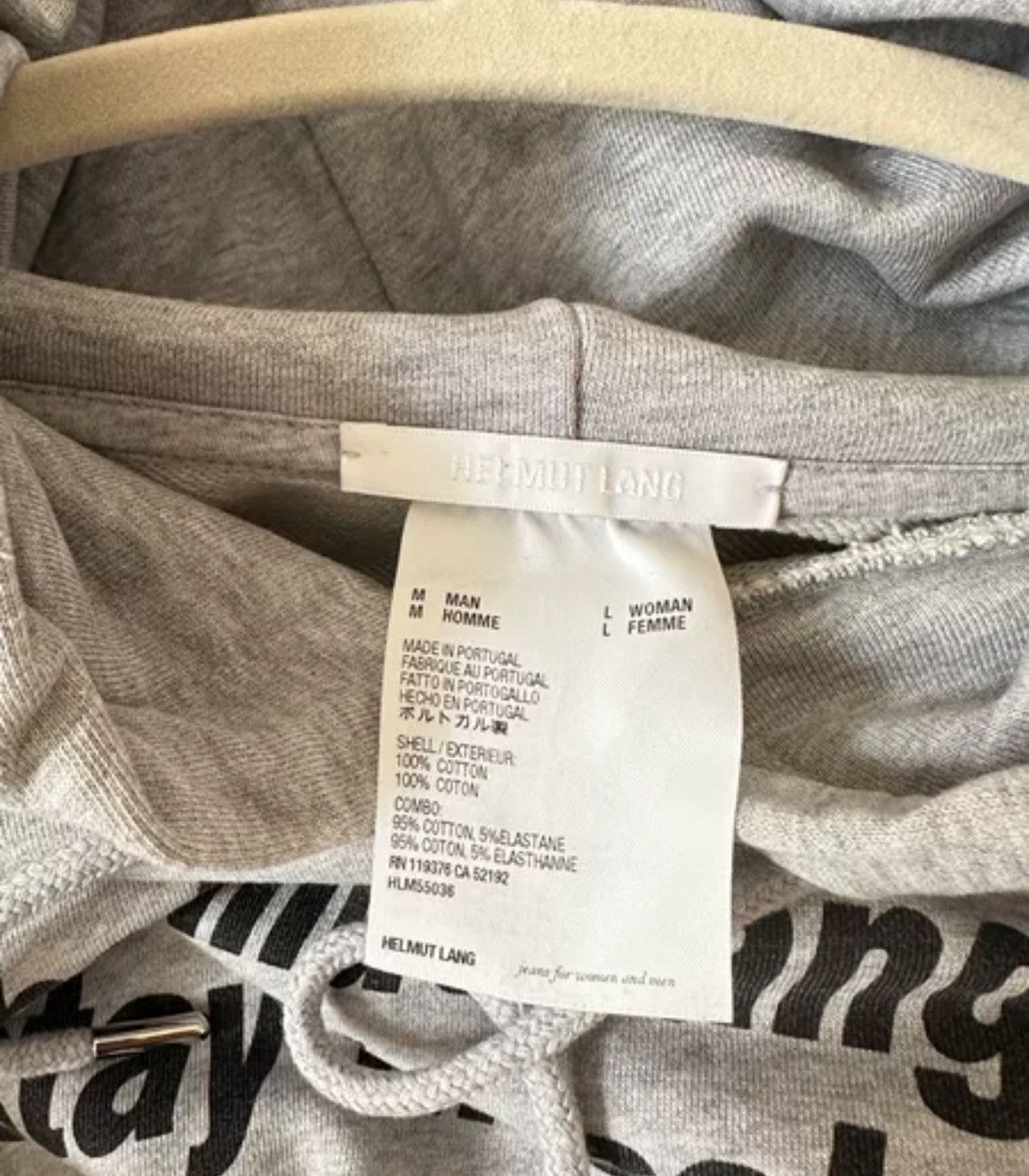 Helmut Lang HELMUT LANG Grey Logo Hoodie2412-Nextarrow Size US L / EU 52-54 / 3 - 3 Thumbnail