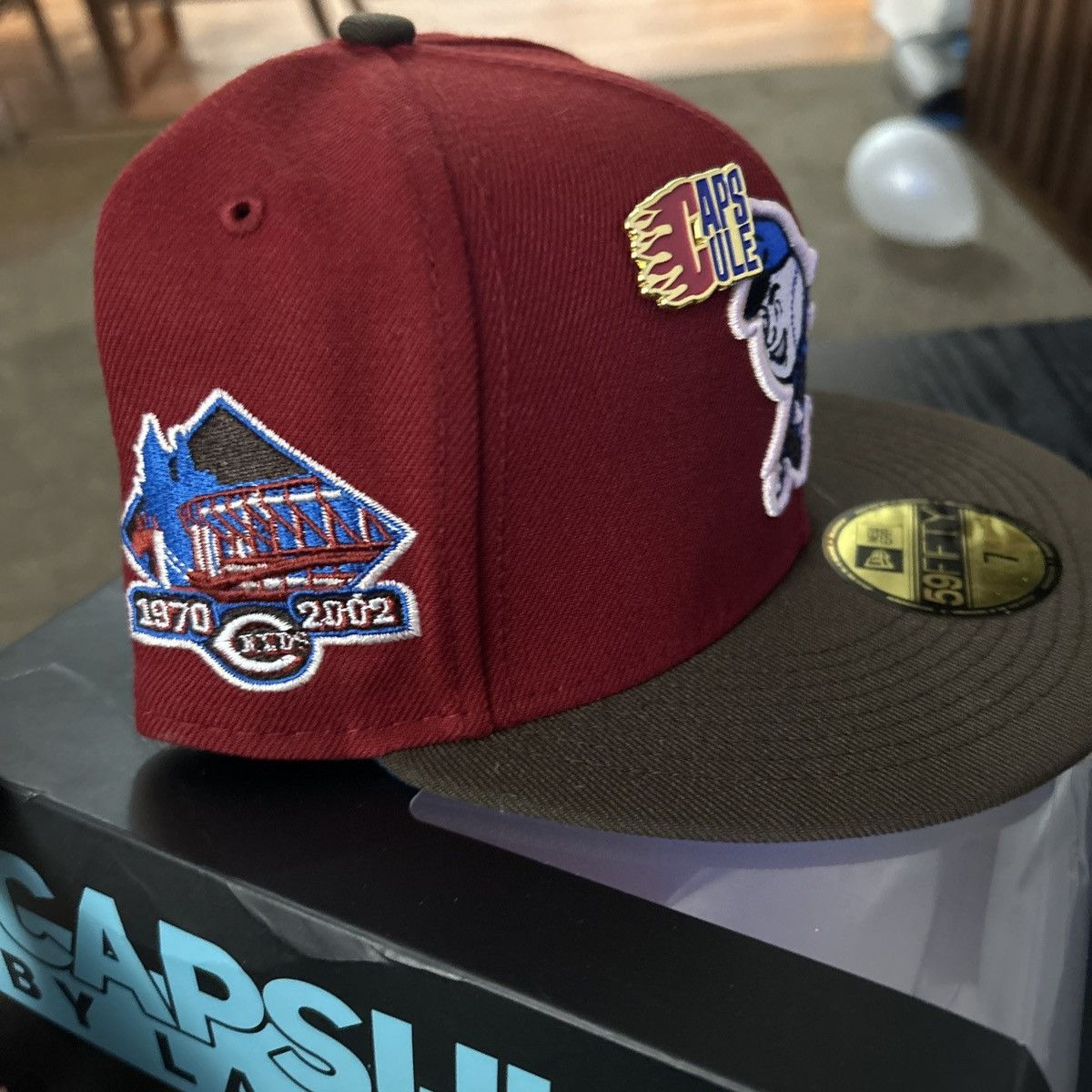 Capsule × New Era Cincinnati Reds Capsule Nitro 3.0 1970-2002 Patch Fitted Hat Size 7 Size ONE SIZE - 2 Thumbnail