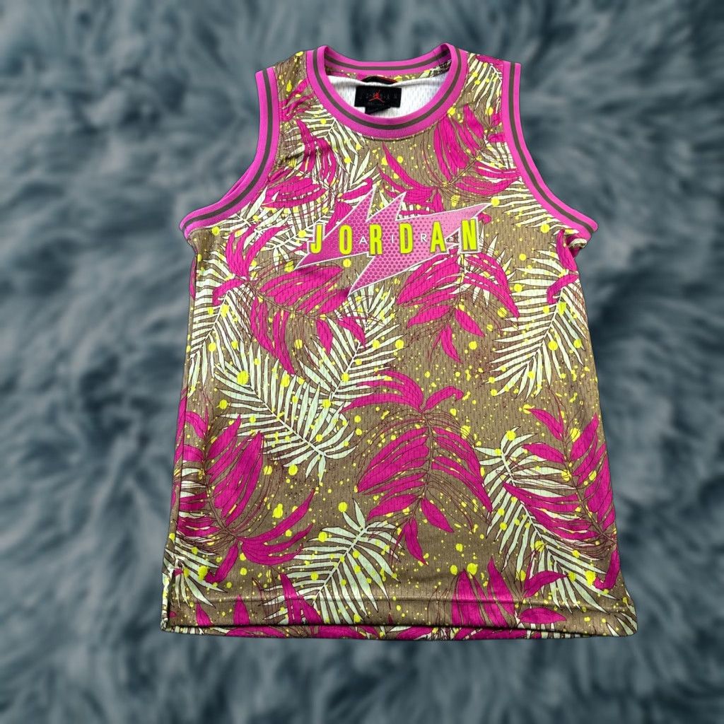 Jordan Brand Jordan Tank Mens Small Purple All Over Print Floral South Beach Size US S / EU 44-46 / 1 - 1 Thumbnail