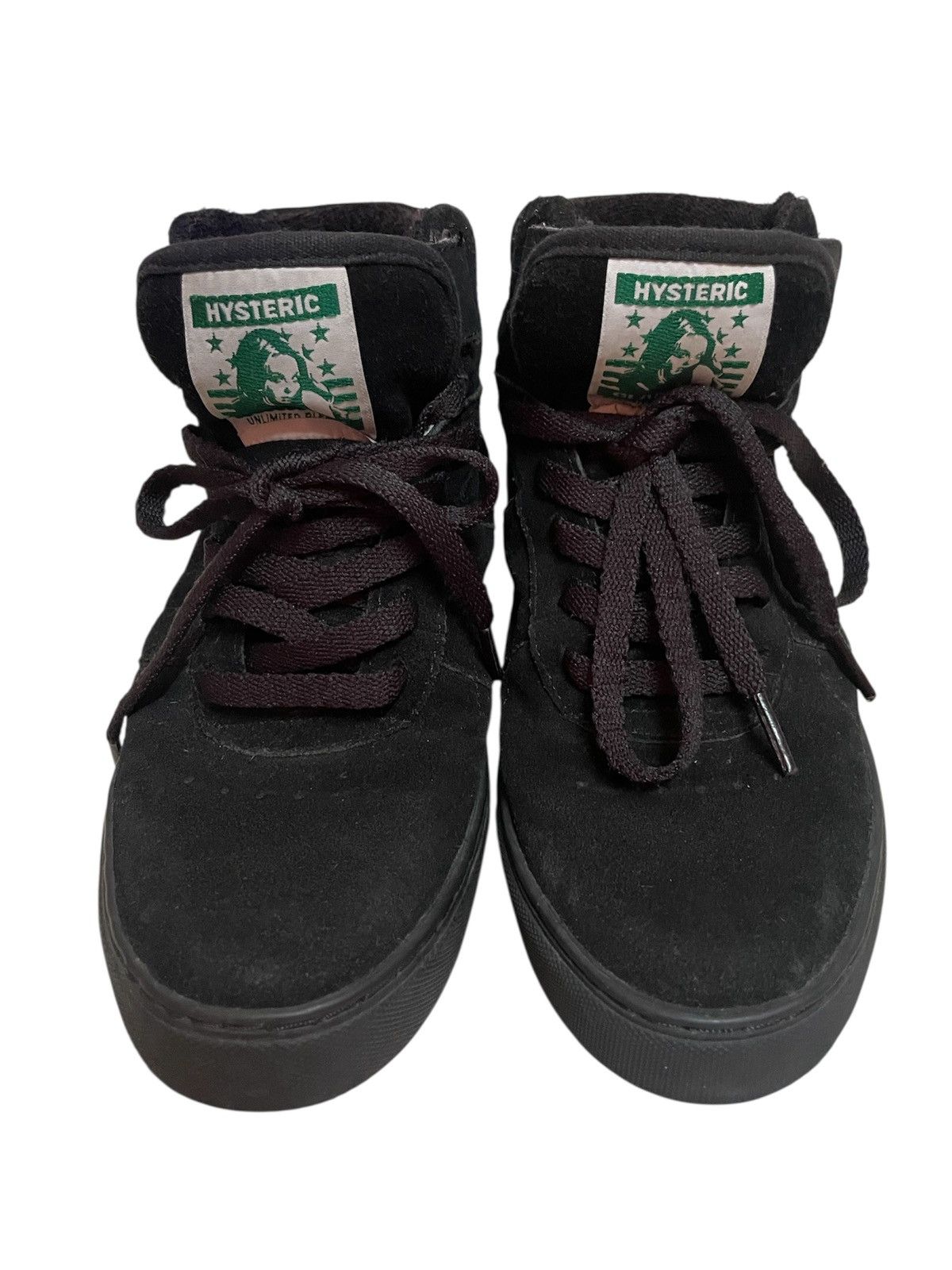 Hysteric Glamour Hysteric Glamour Black High Top Sneakers Size US 5 / IT 35 - 1 Thumbnail