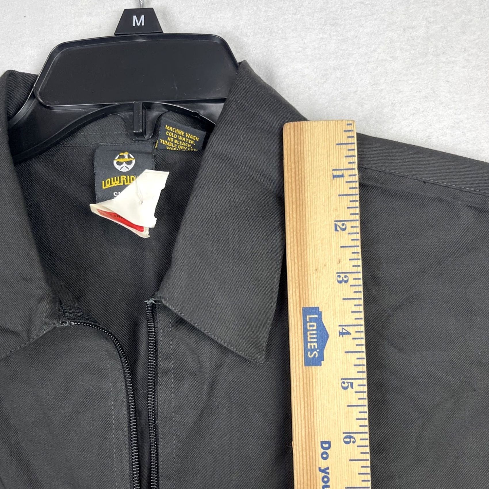 Black Halo Lowrider Shirt Mens Medium Black Half Zip Short Sleeve Steetwear Cholo Vintage Mens Size US M / EU 48-50 / 2 - 6 Thumbnail