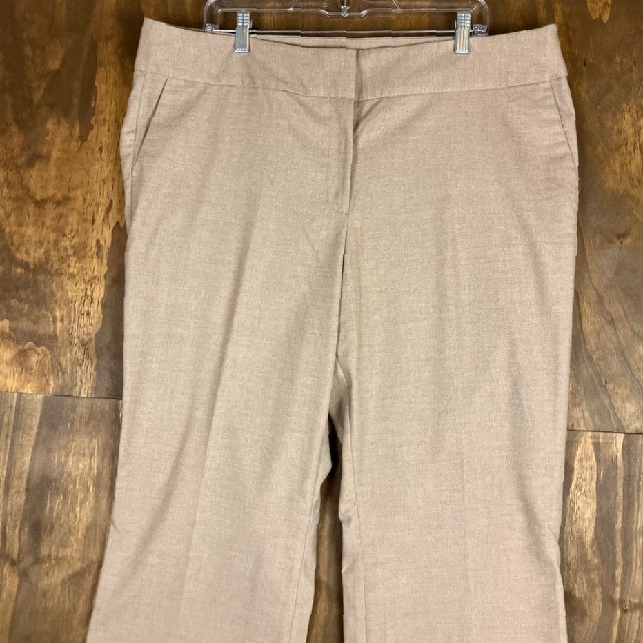 Ann Taylor Ann Taylor Factory Womens Pants Tan High Rise Loose Straight Fit Stretch 16 Size 38" / US 16 / IT 52 - 2 Thumbnail
