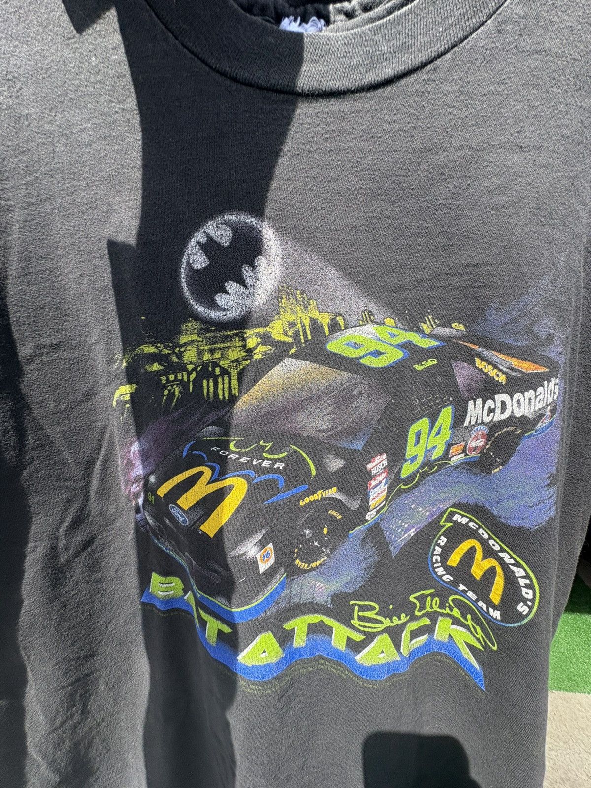 DC Comics × NASCAR × Vintage Vintage 1995 Bill Elliott NASCAR Batman McDonalds T-Shirt Size US XL / EU 56 / 4 - 3 Thumbnail