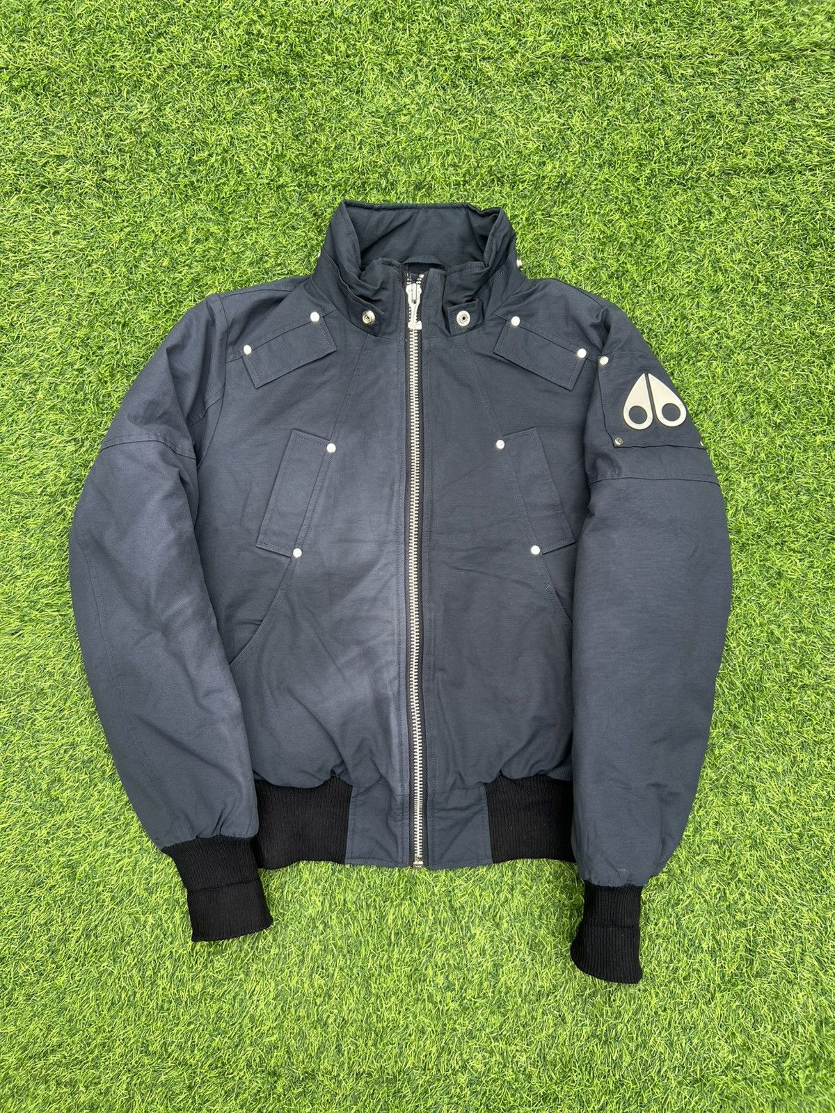 Moose Knuckles Moose Knuckles Ballistic Bomber Jacket - Navy XS/TP Size US XS / EU 42 / 0 - 1 Thumbnail