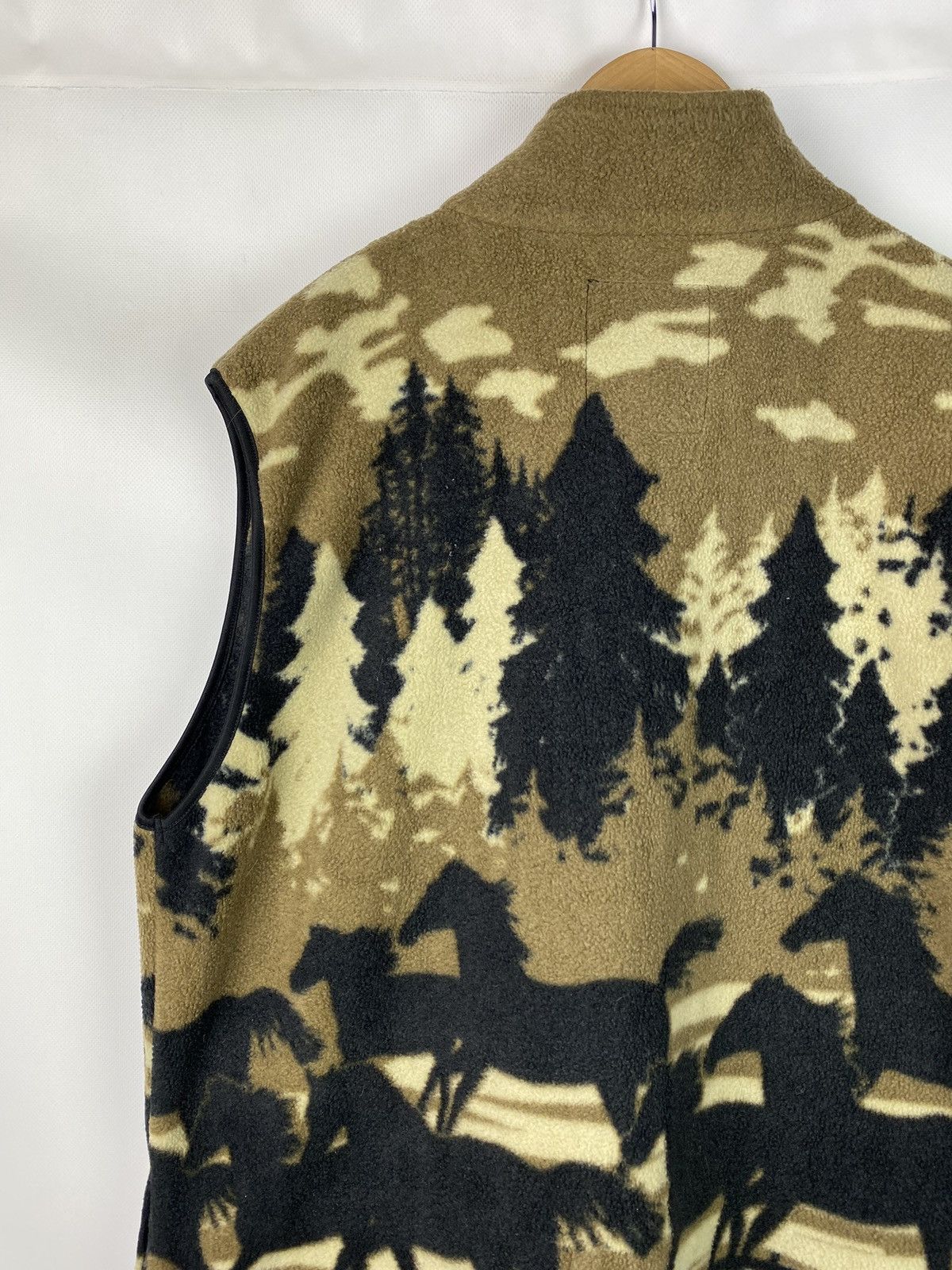Japanese Brand Horses Animal Pattern Fleece Vest Waistcoat Size 3XL Size US XXL / EU 58 / 5 - 15 Thumbnail